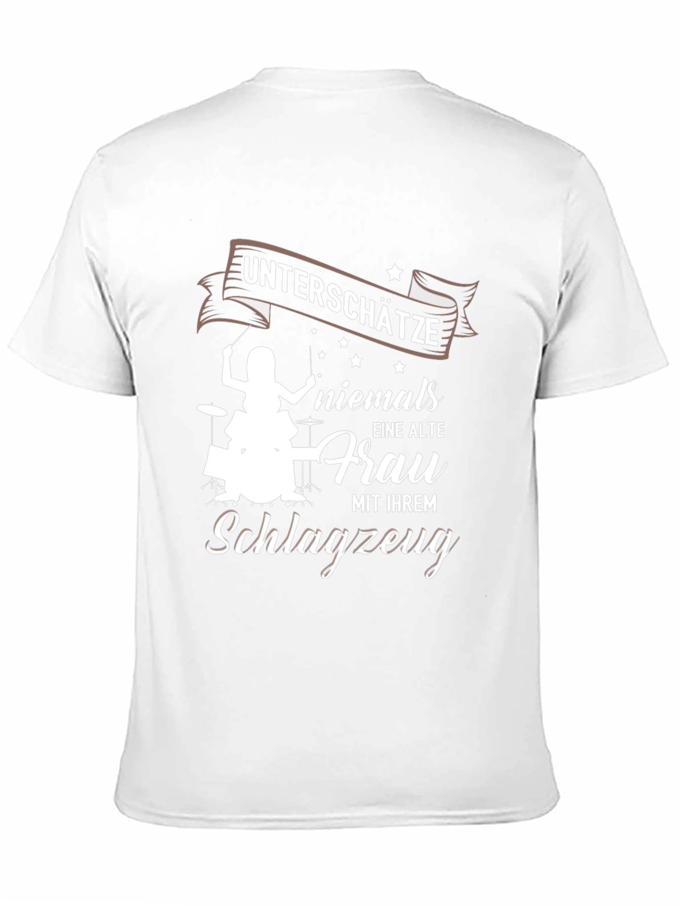 Unterschätze Niemals T-Shirt - Drummerin Design