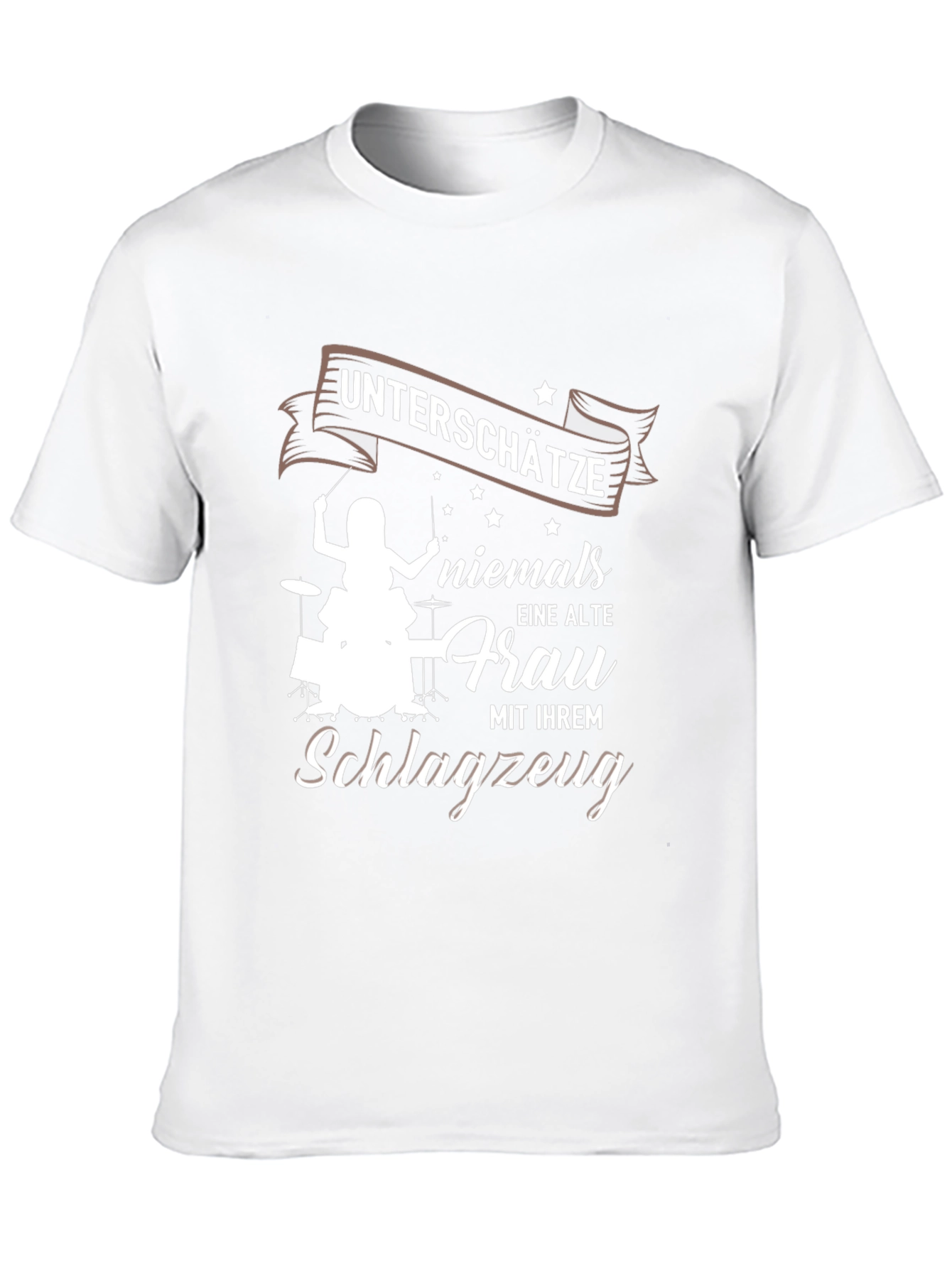 Unterschätze Niemals T-Shirt - Drummerin Design