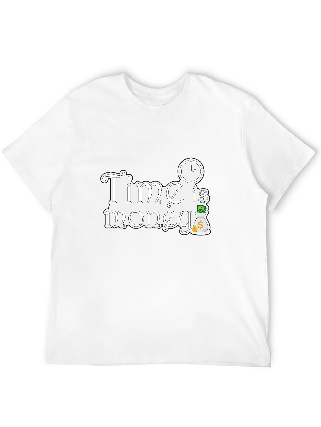Time is Money Graphic Tee - Black Cotton T-Shirt