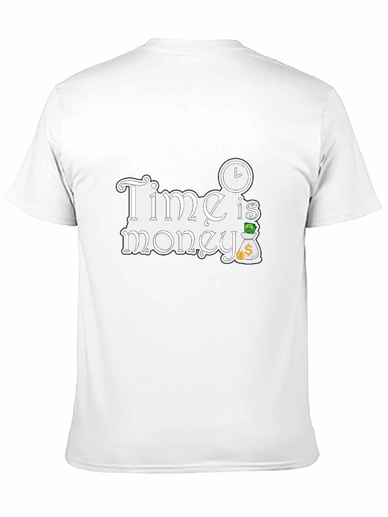 Time is Money Graphic Tee - Black Cotton T-Shirt