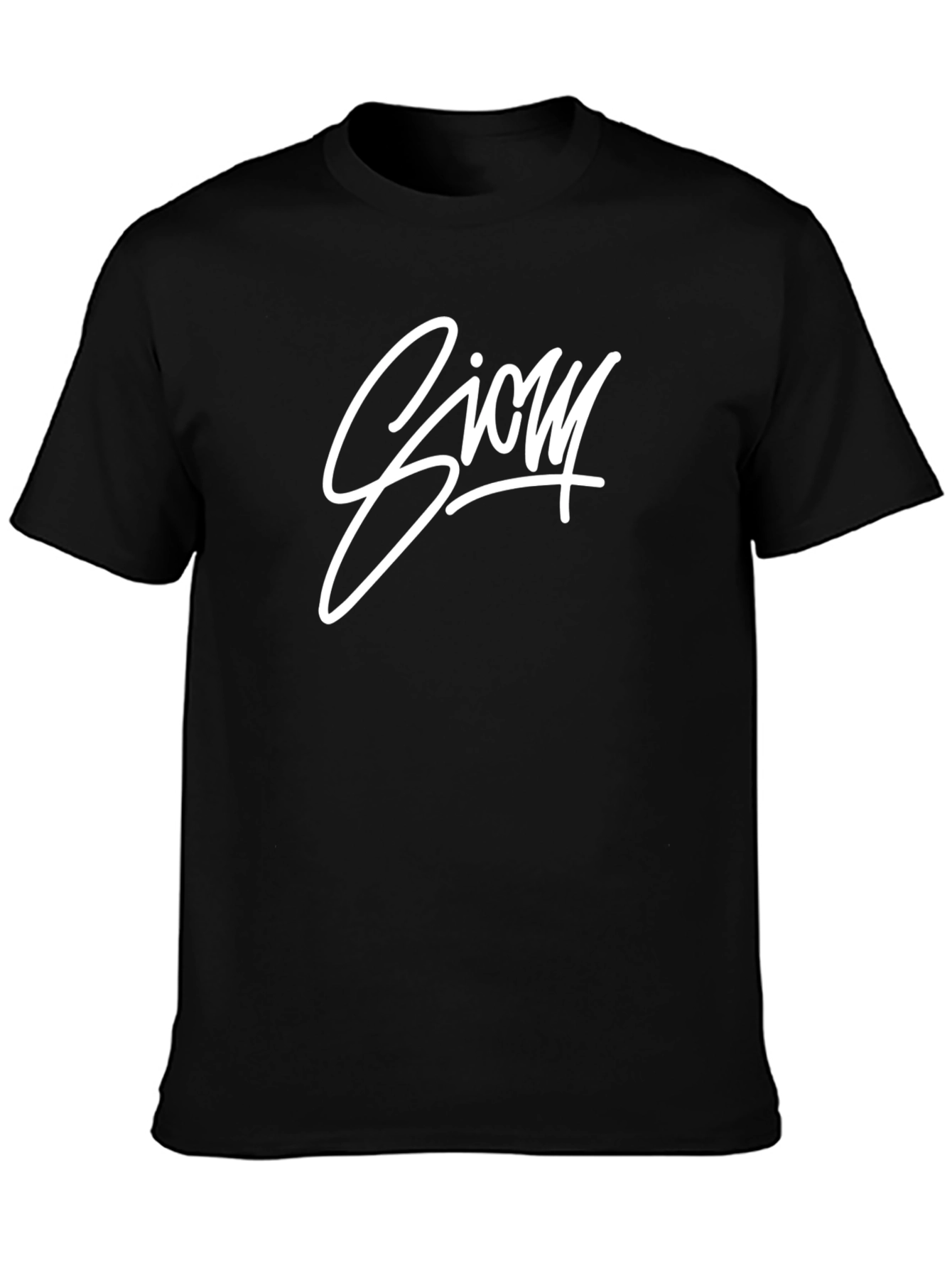 Stylish Black T-Shirt with White Glory Script Design