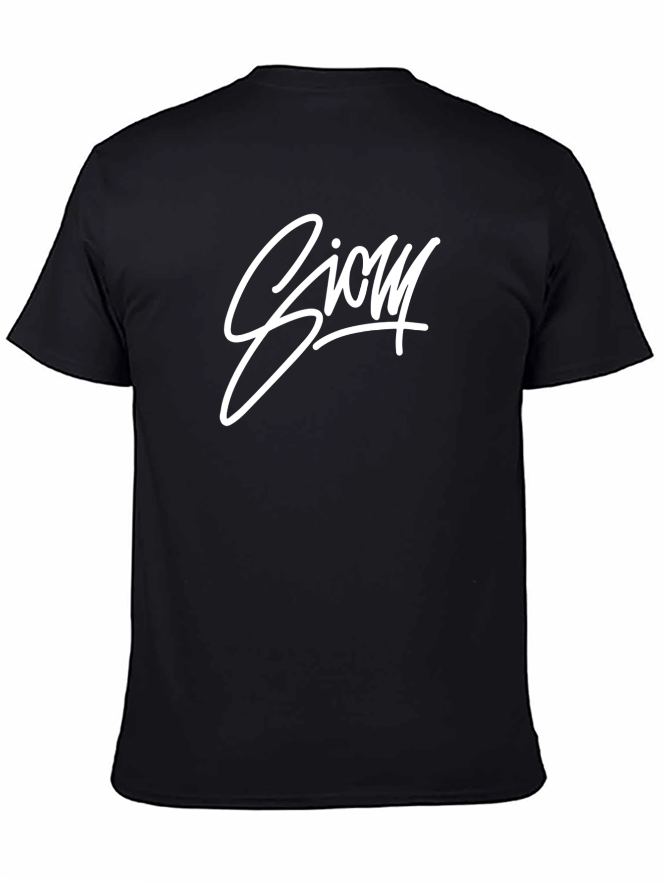 Stylish Black T-Shirt with White Glory Script Design
