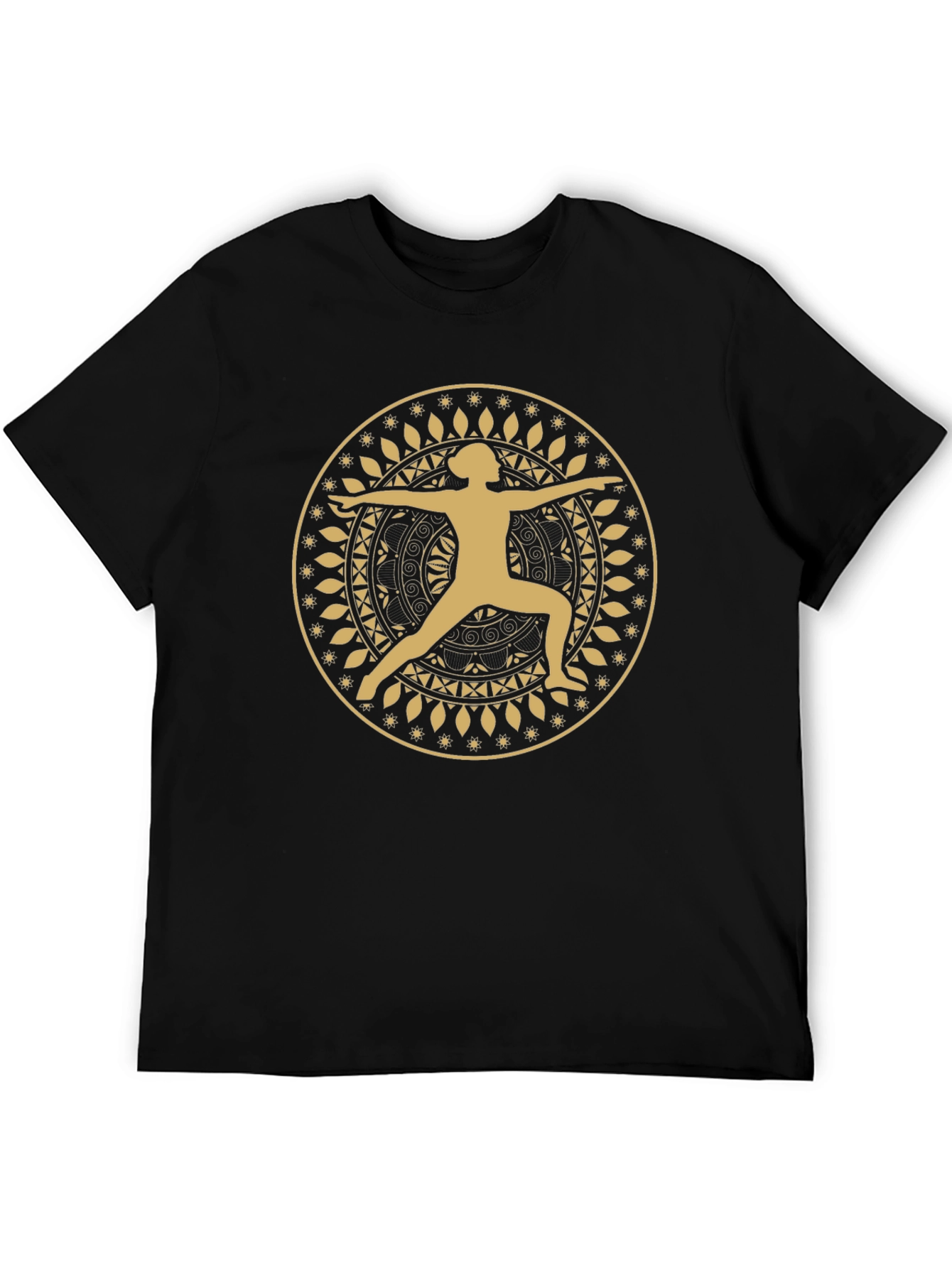Yoga Mandala T-Shirt - Warrior Pose Graphic Tee
