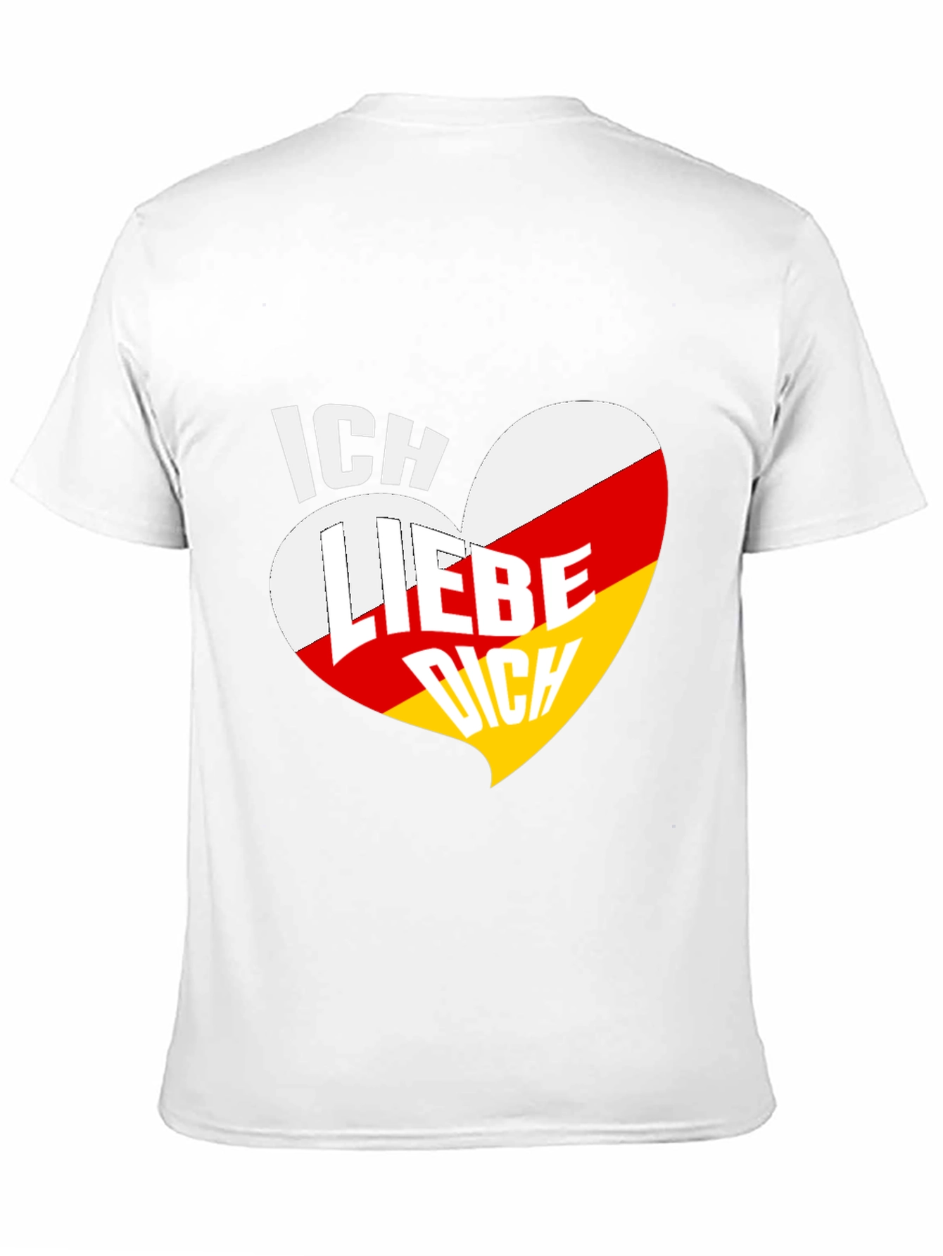 Ich Liebe Dich Heart Graphic Tee - Black