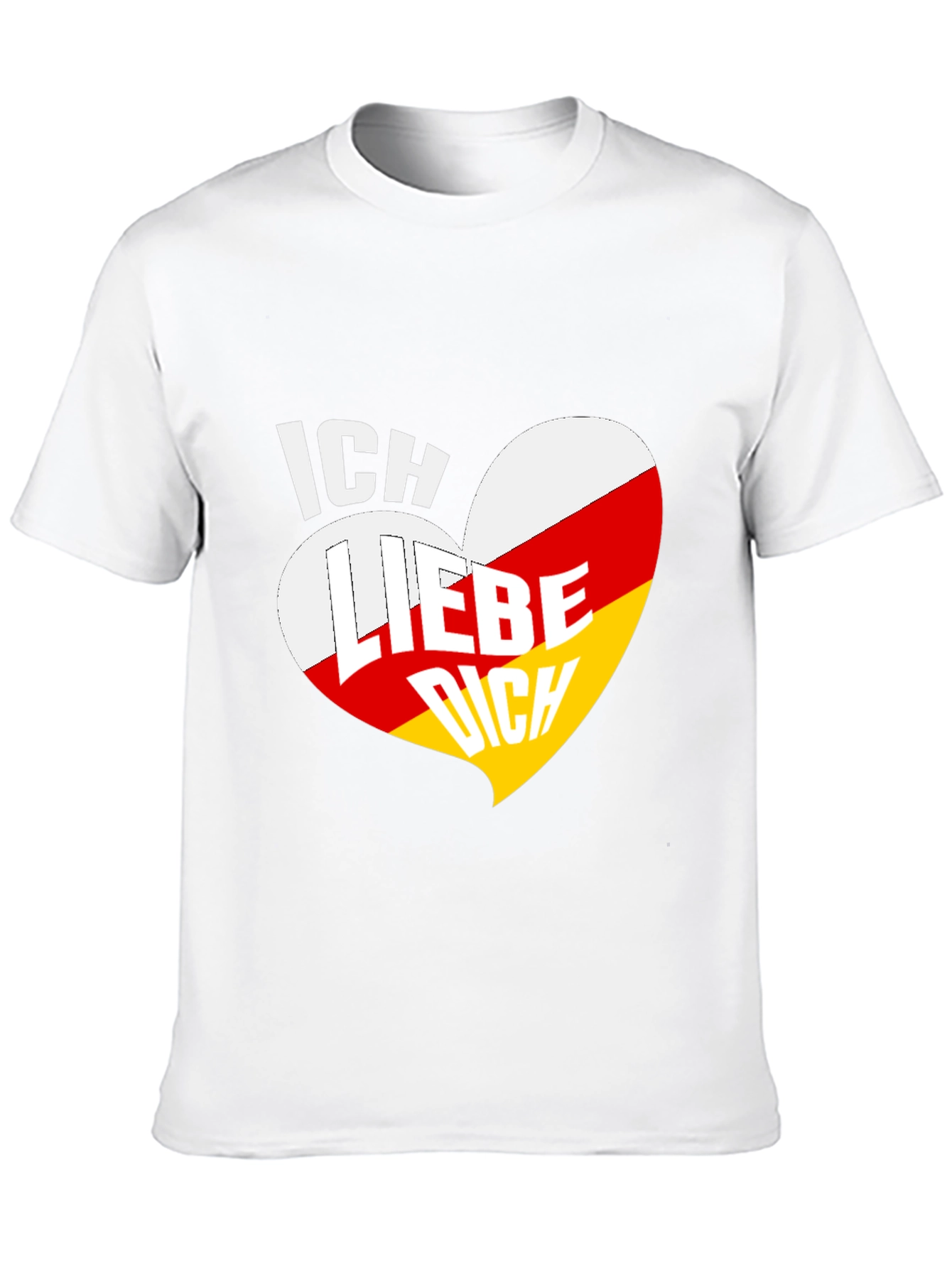 Ich Liebe Dich Heart Graphic Tee - Black