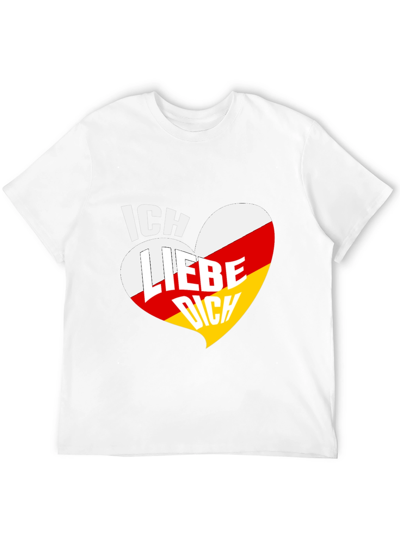 Ich Liebe Dich Heart Graphic Tee - Black