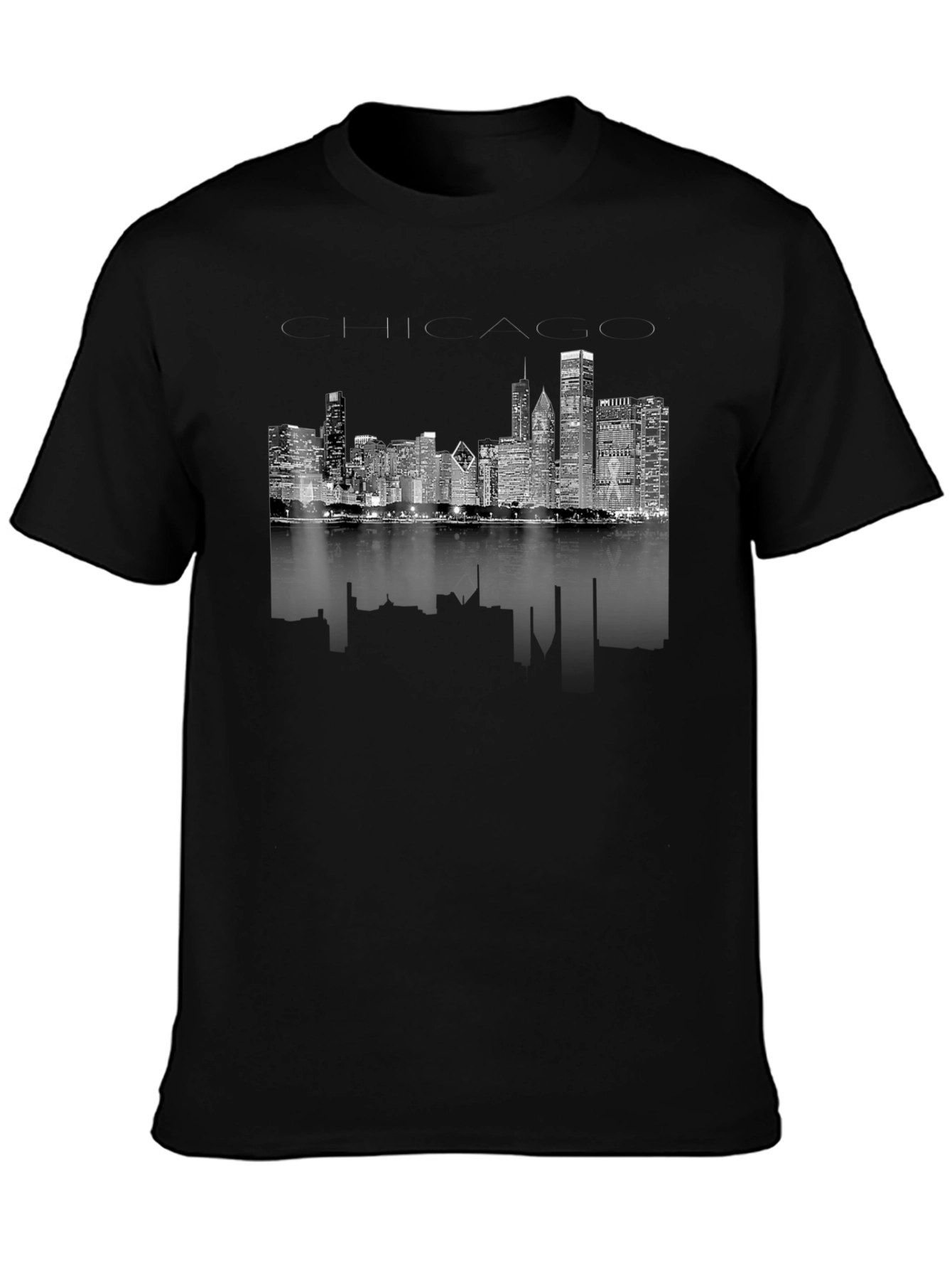 Chicago Skyline Black T-Shirt