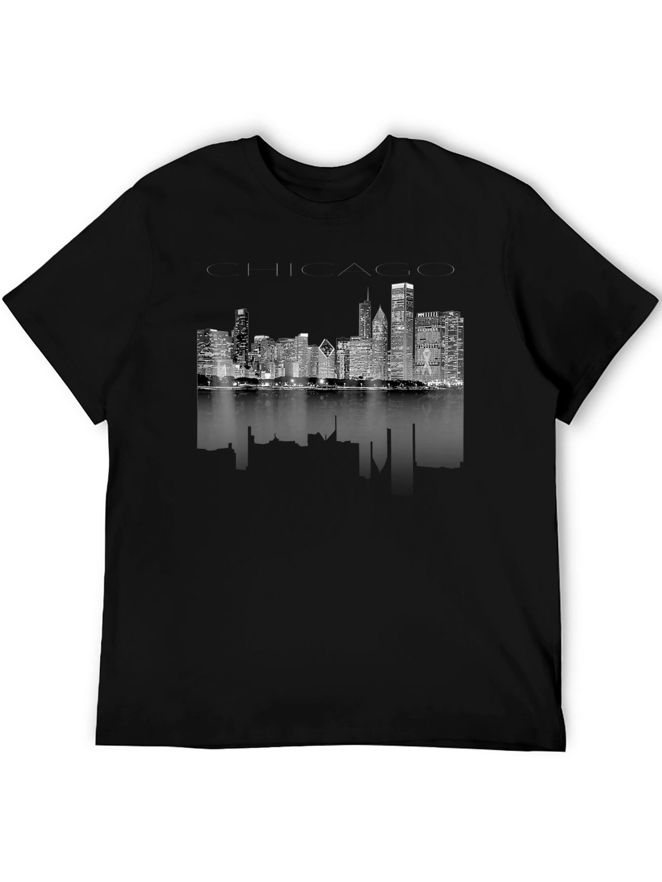 Chicago Skyline Black T-Shirt