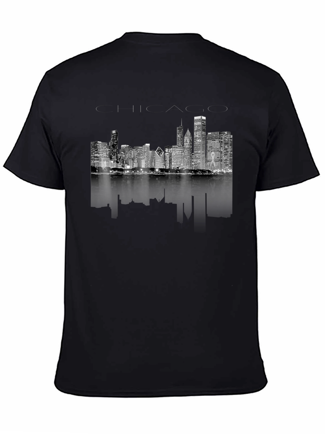 Chicago Skyline Black T-Shirt