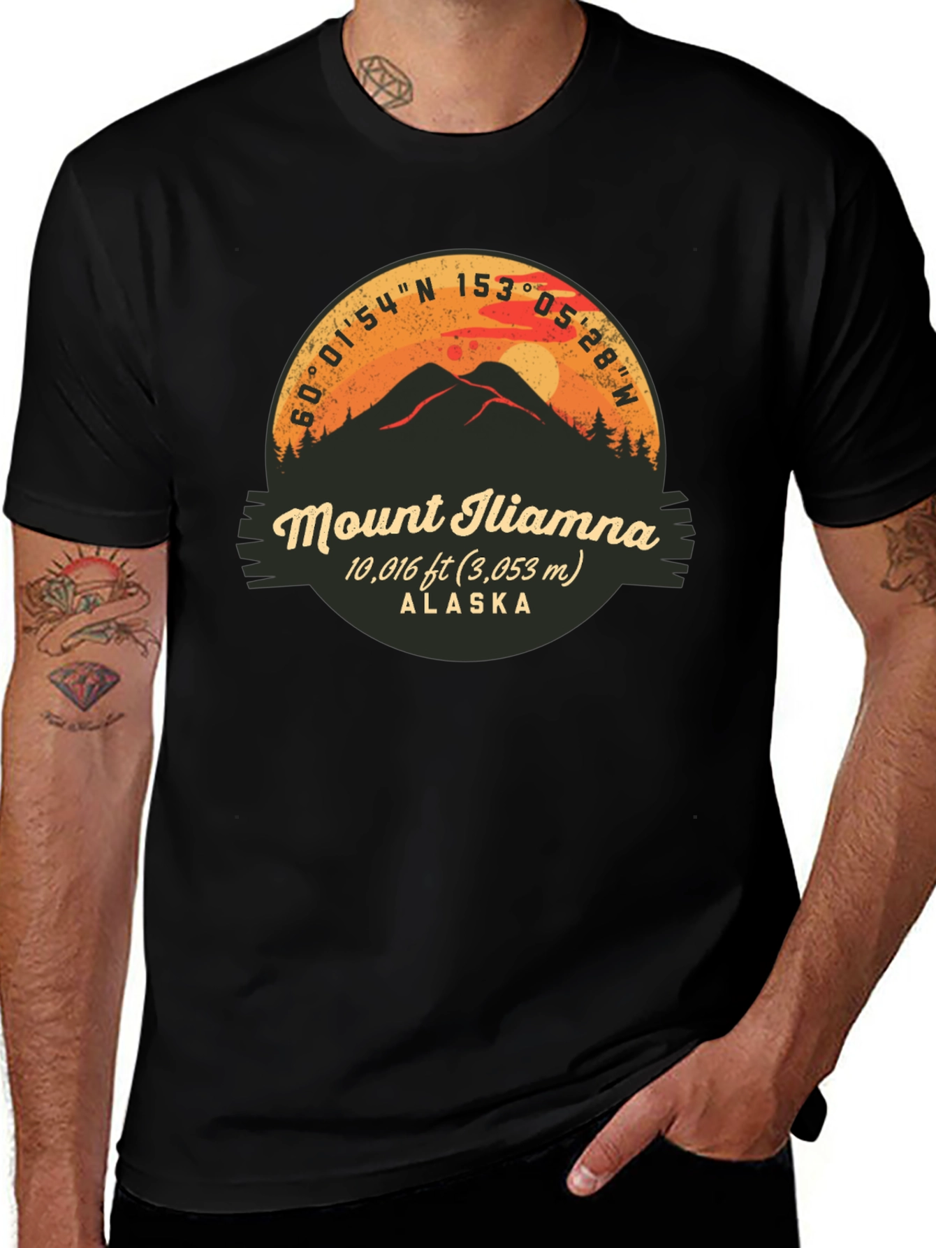 Mount Iliamna Alaska Graphic T-Shirt