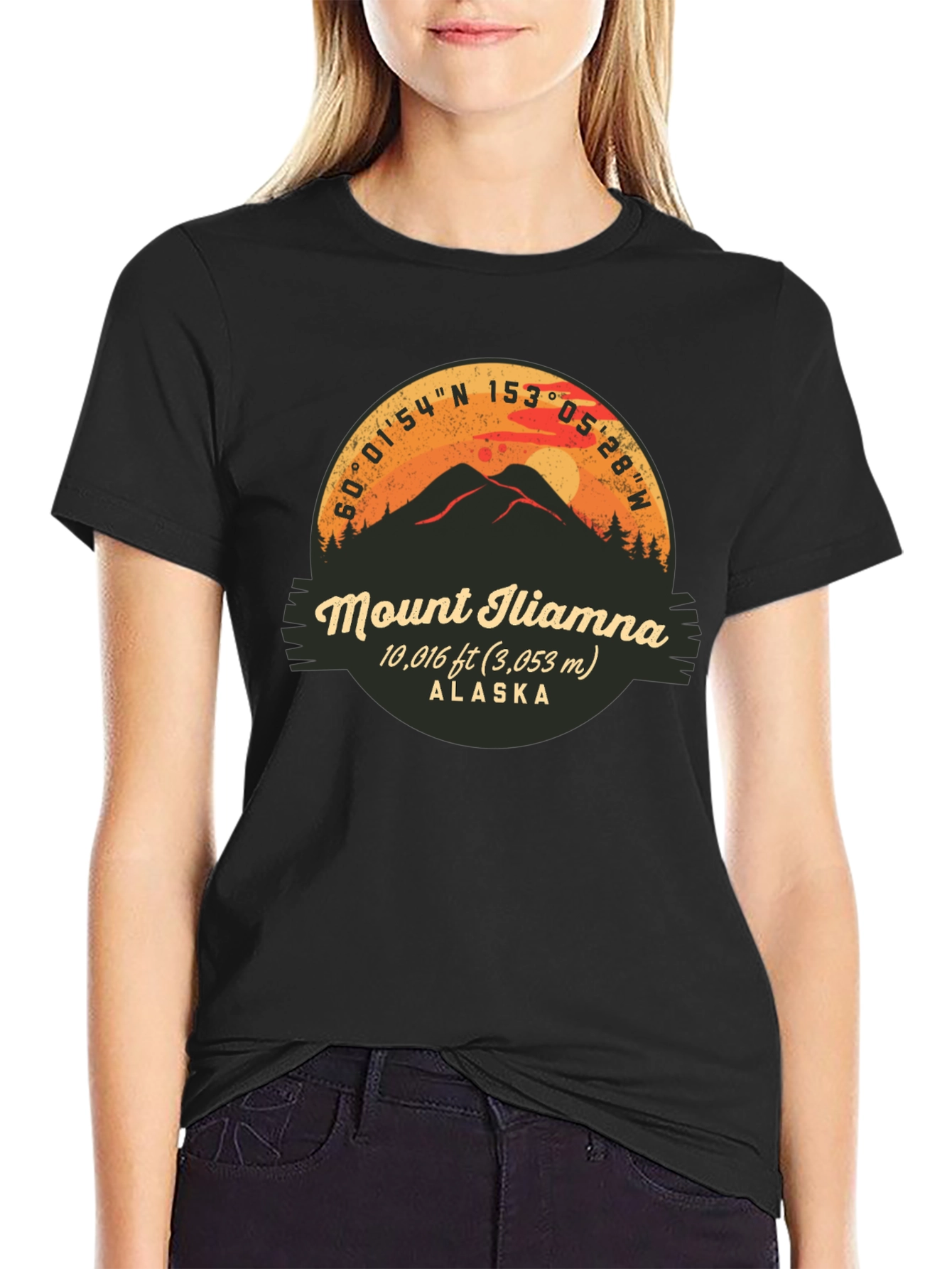 Mount Iliamna Alaska Graphic T-Shirt