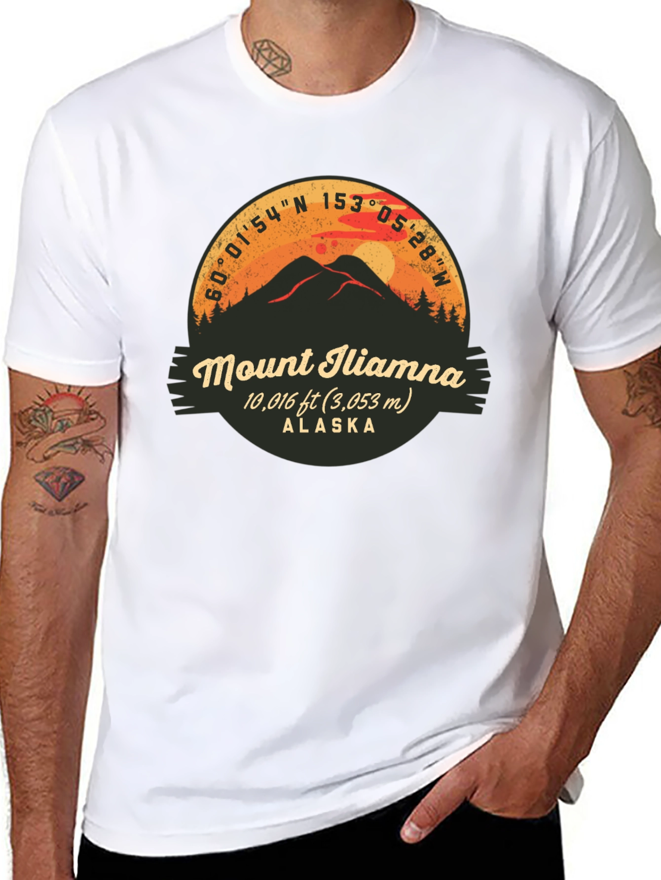 Mount Iliamna Alaska Graphic T-Shirt
