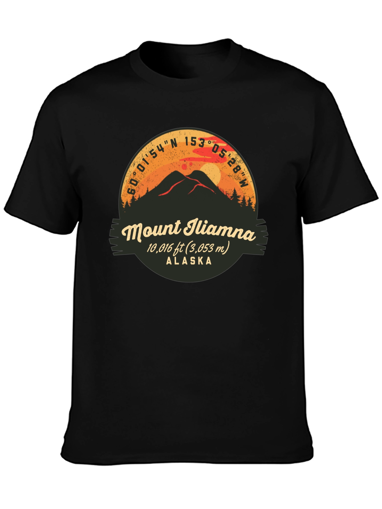 Mount Iliamna Alaska Graphic T-Shirt
