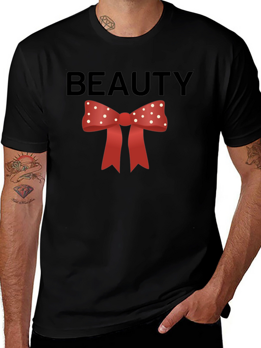 Beauty Bow Tie Graphic Tee - Stylish & Fun