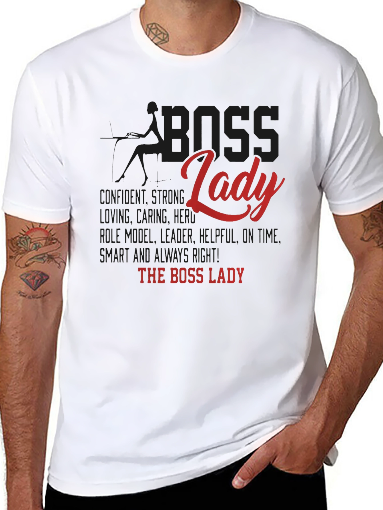 Boss Lady Graphic Tee - Confident Womens Shirt