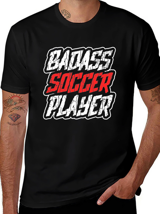 Badass Soccer Player Graphic T-Shirt