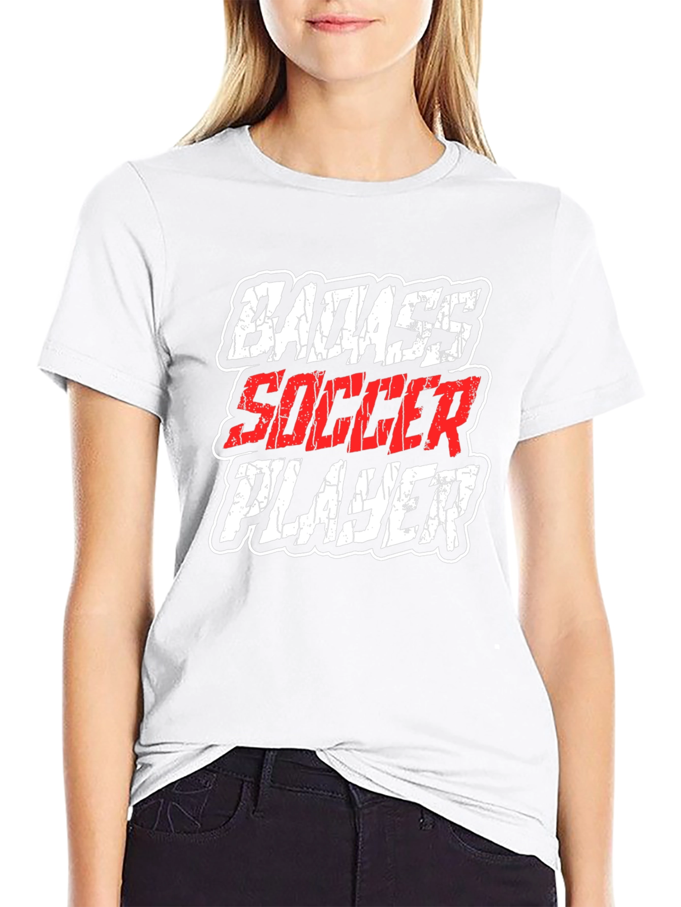 Badass Soccer Player Graphic T-Shirt