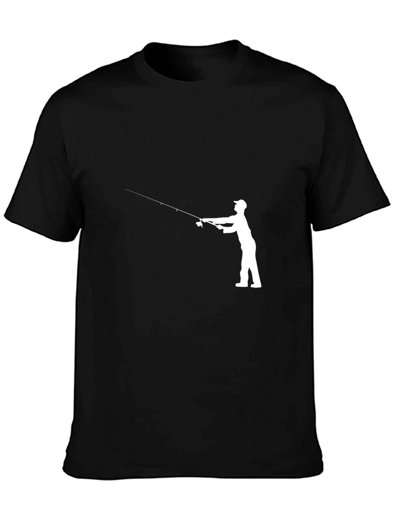 Fishing Silhouette Black T-Shirt