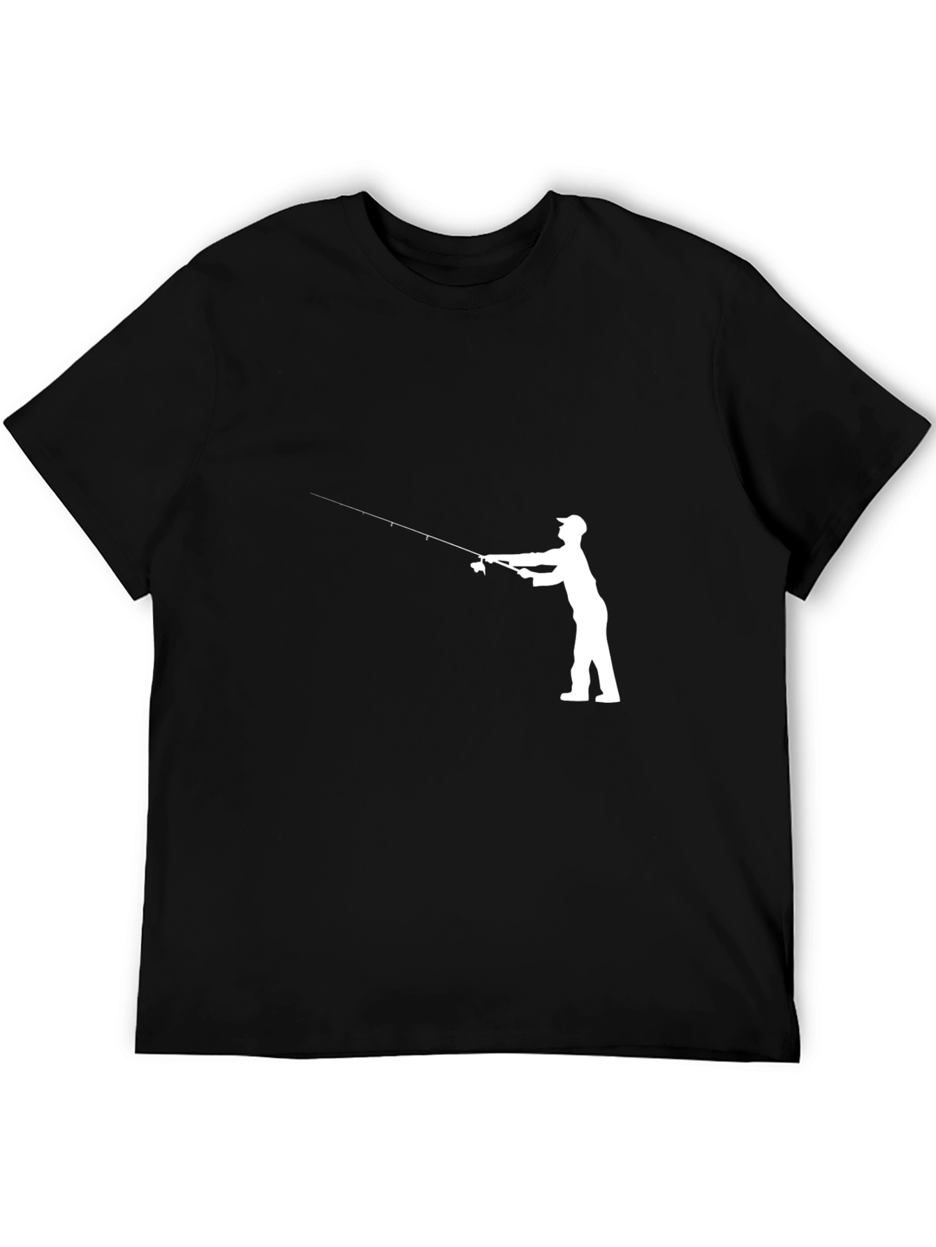Fishing Silhouette Black T-Shirt