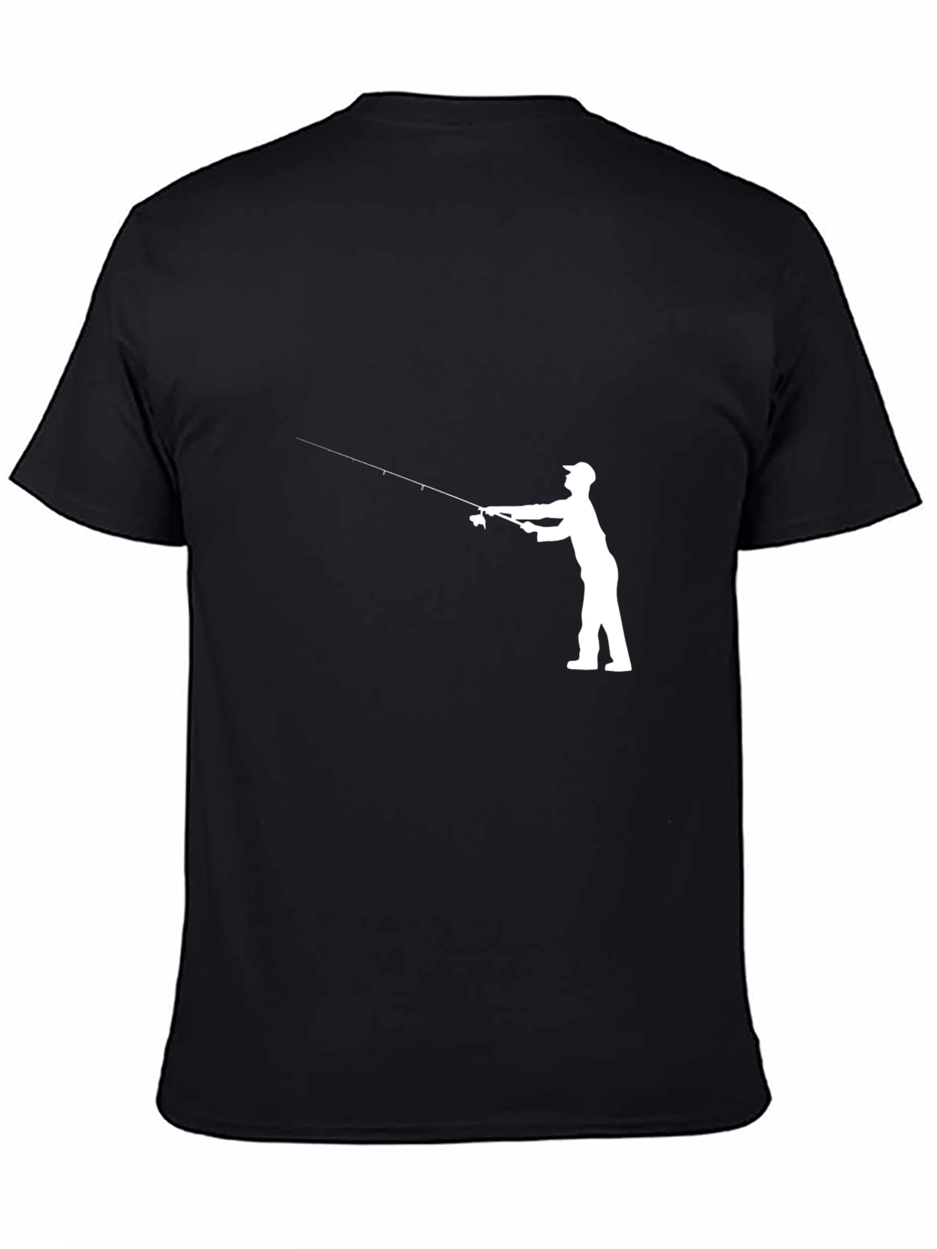 Fishing Silhouette Black T-Shirt