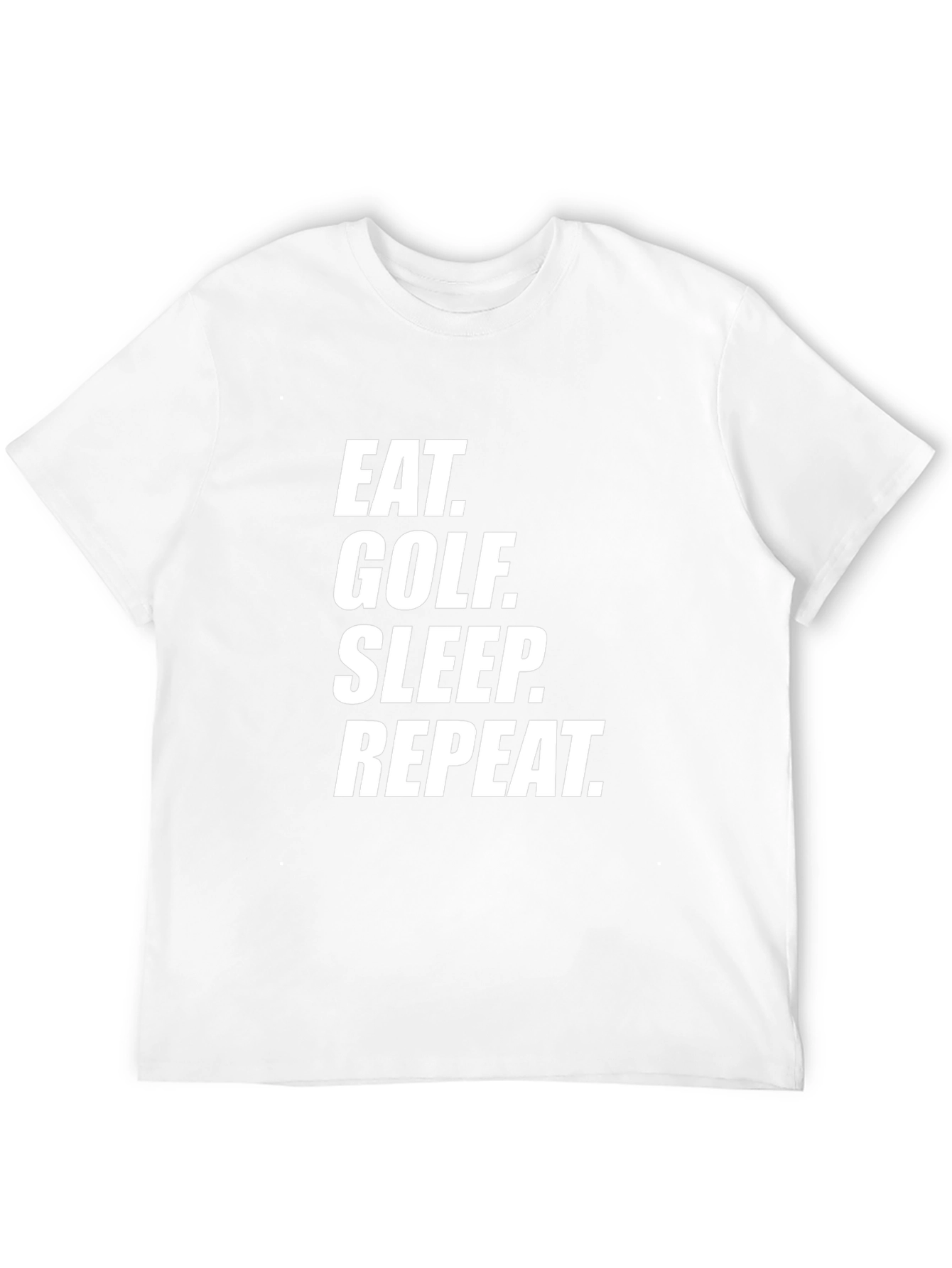 Eat Golf Sleep Repeat Black Graphic T-Shirt