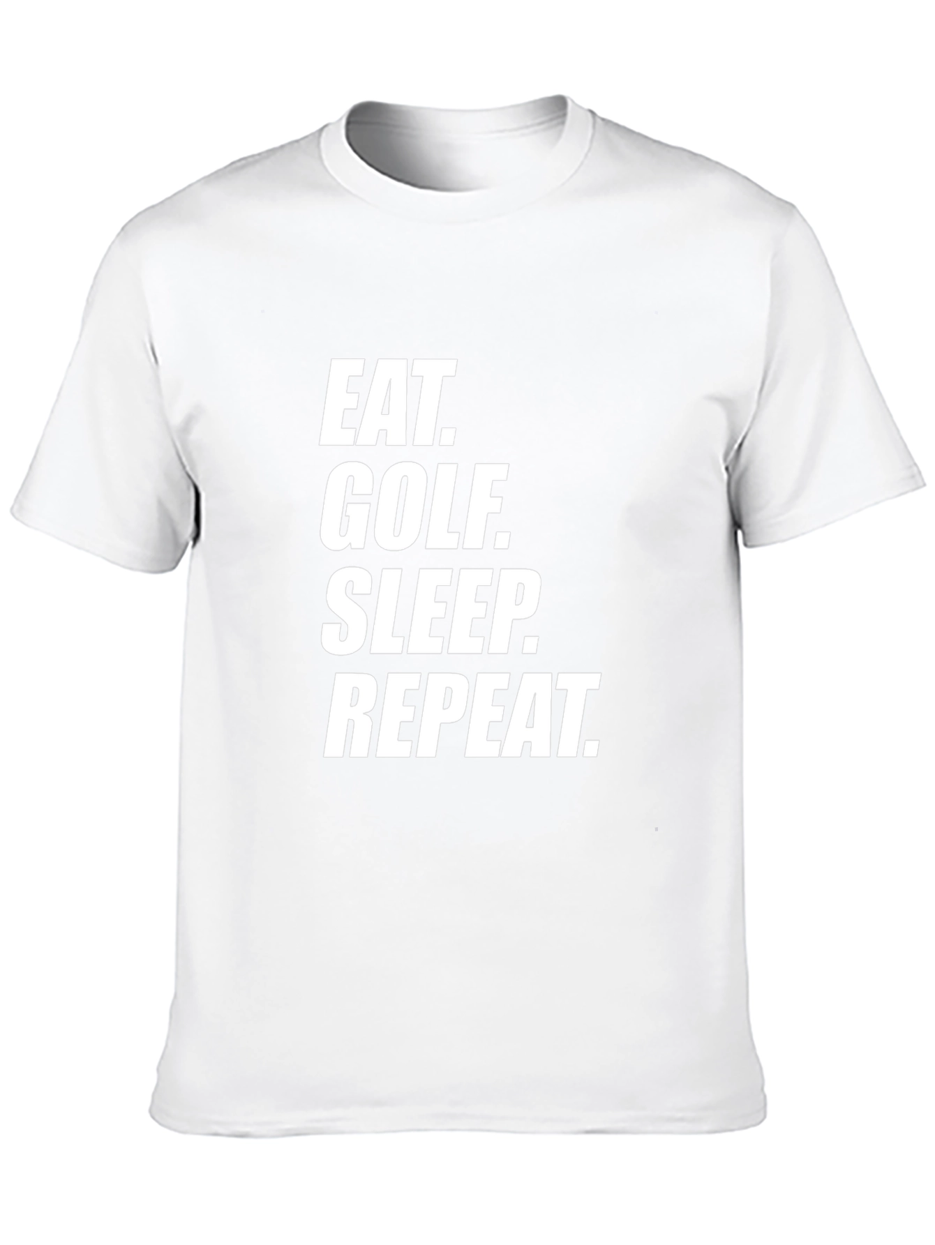 Eat Golf Sleep Repeat Black Graphic T-Shirt