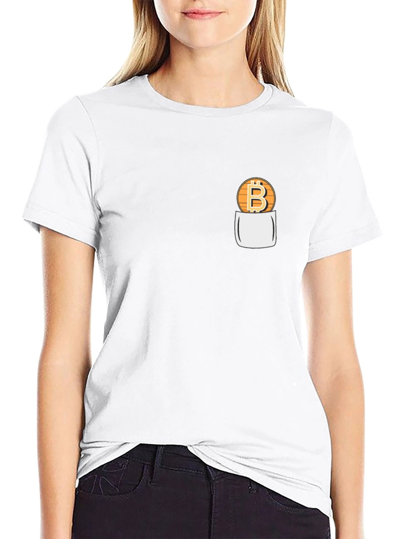 Bitcoin Pocket Graphic Tee - Crypto T-Shirt