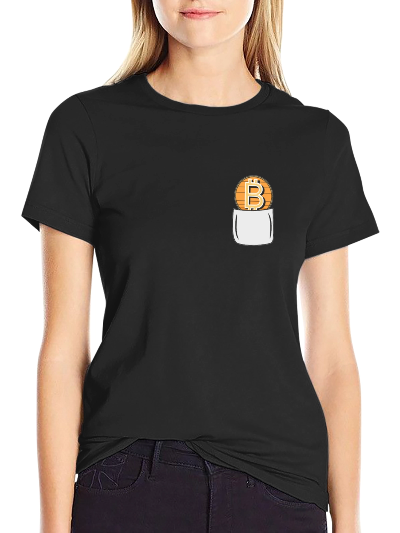 Bitcoin Pocket Graphic Tee - Crypto T-Shirt