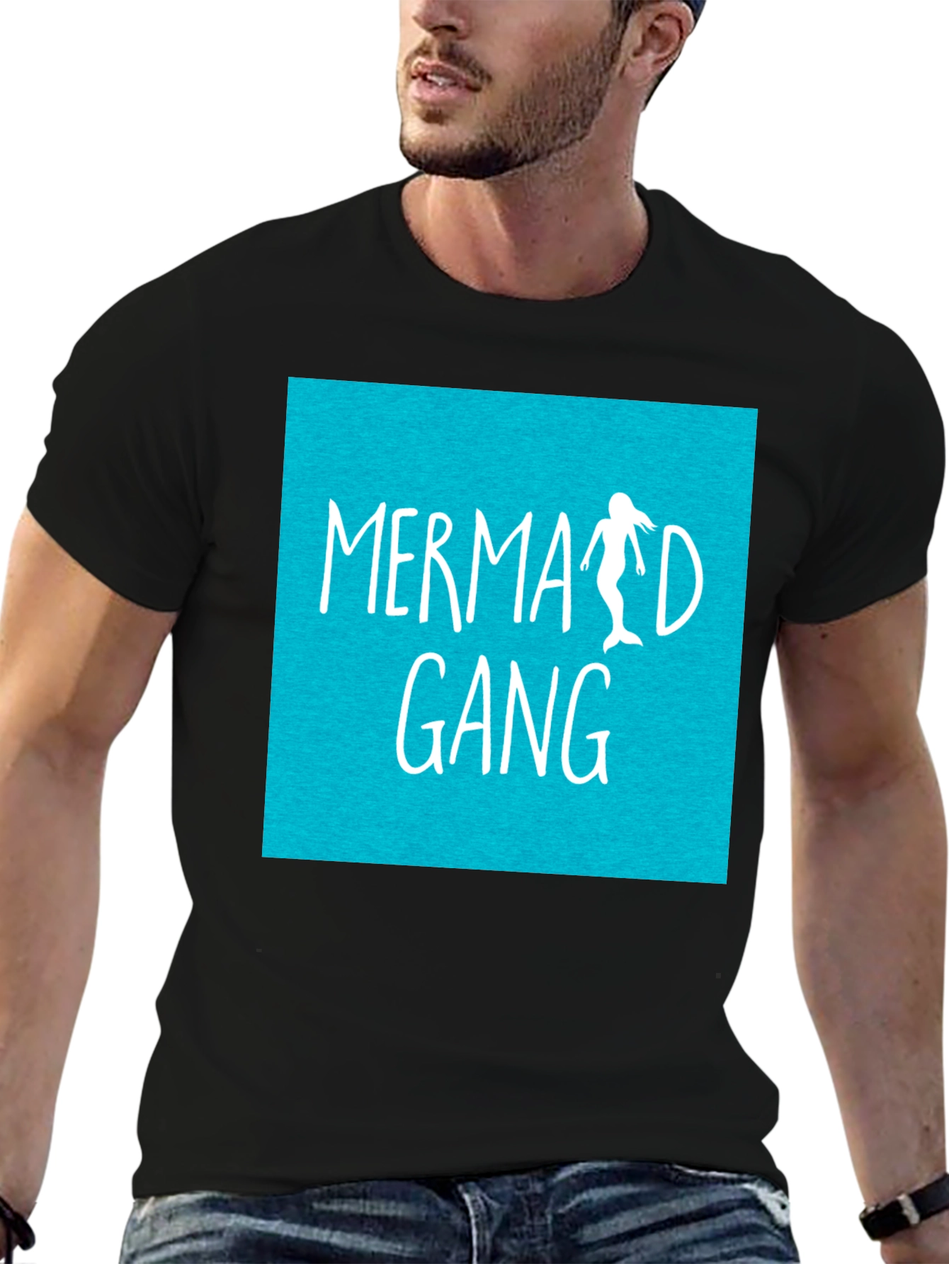 Mermaid Gang Graphic Tee -  Stylish Fun Summer Top