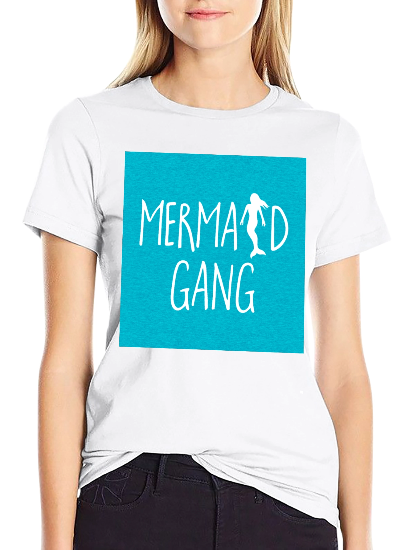 Mermaid Gang Graphic Tee -  Stylish Fun Summer Top