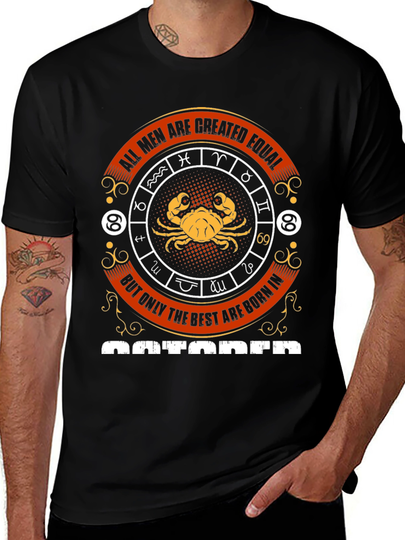 October Zodiac Graphic T-Shirt