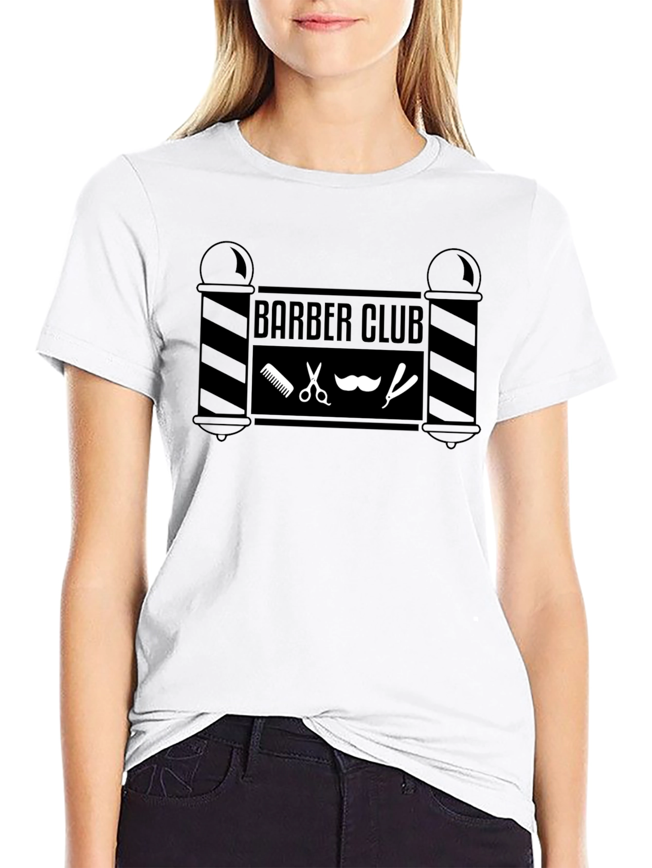 Barber Club Graphic T-Shirt - Black