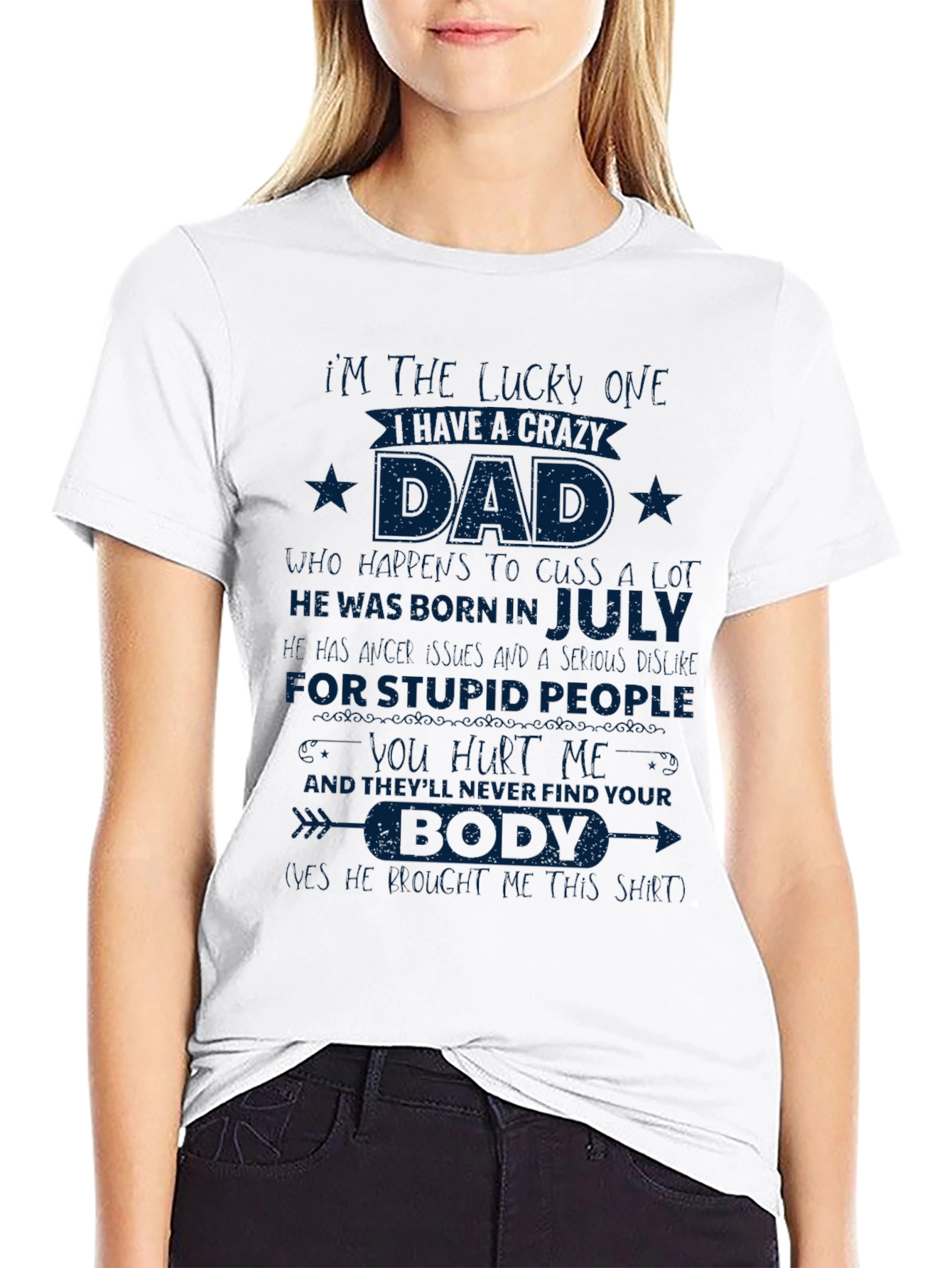 Crazy Dad July Birthday T-Shirt