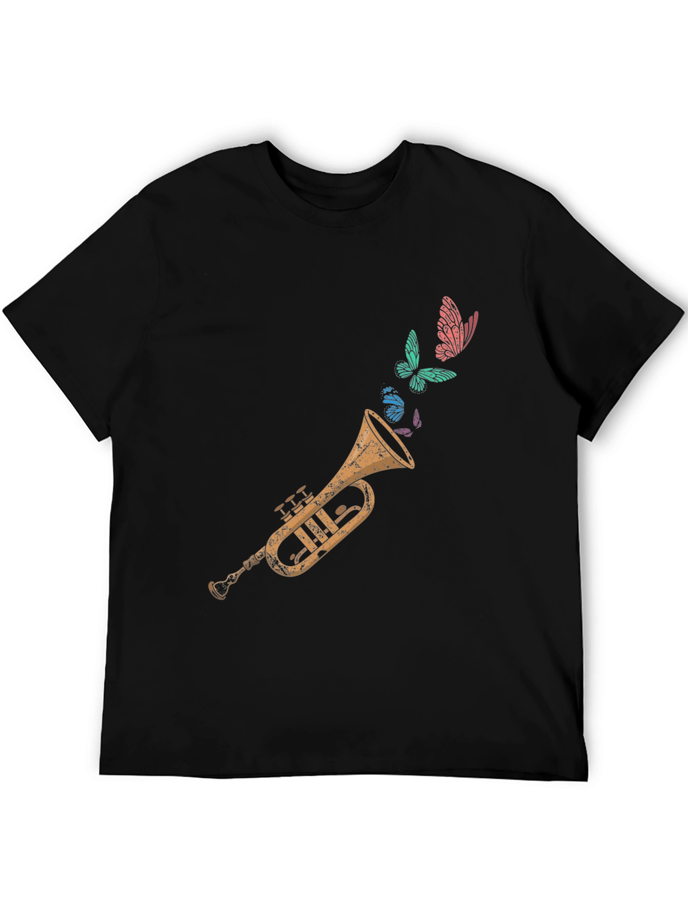 Trumpet and Butterfly Graphic Tee