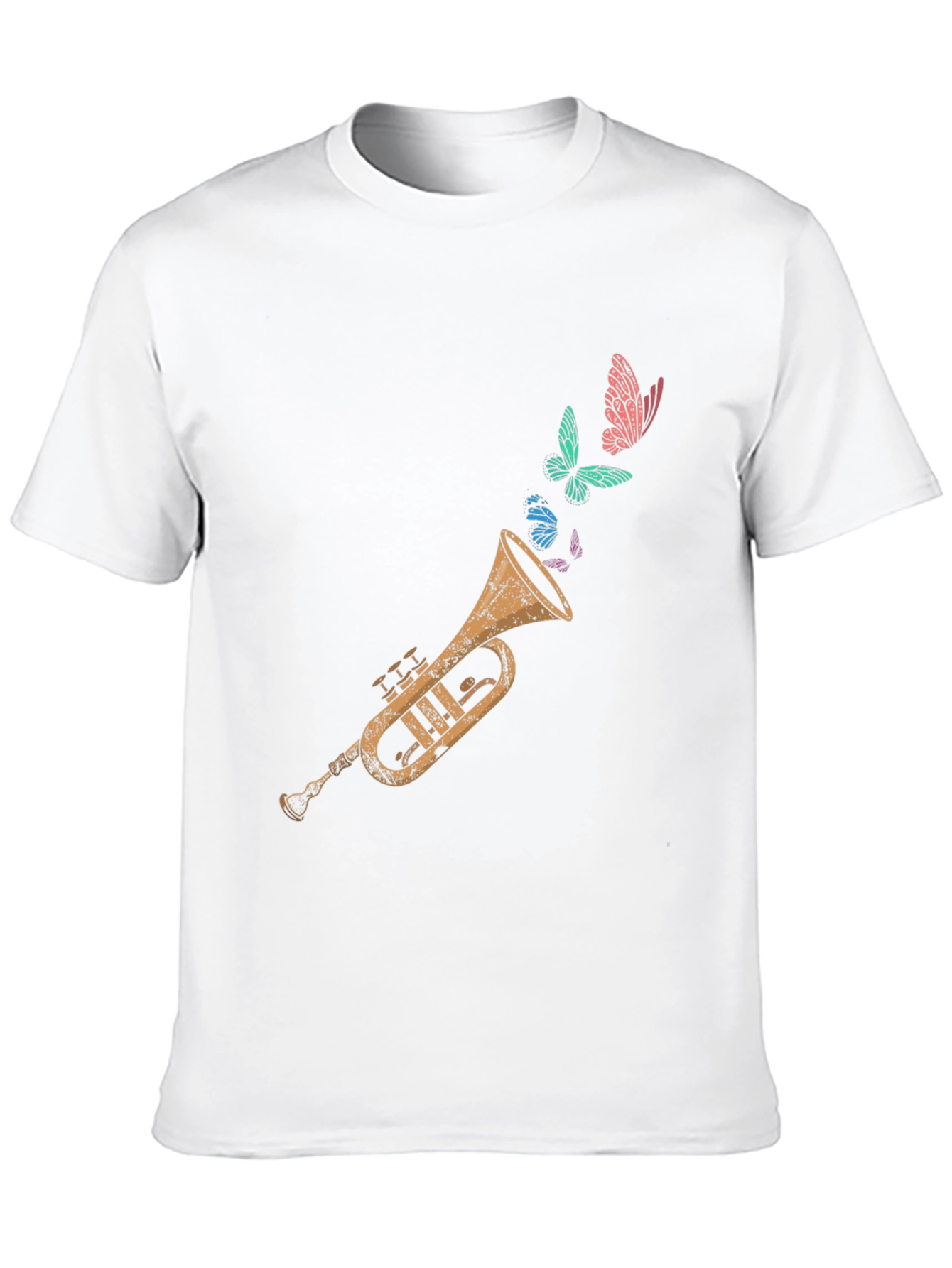 Trumpet and Butterfly Graphic Tee