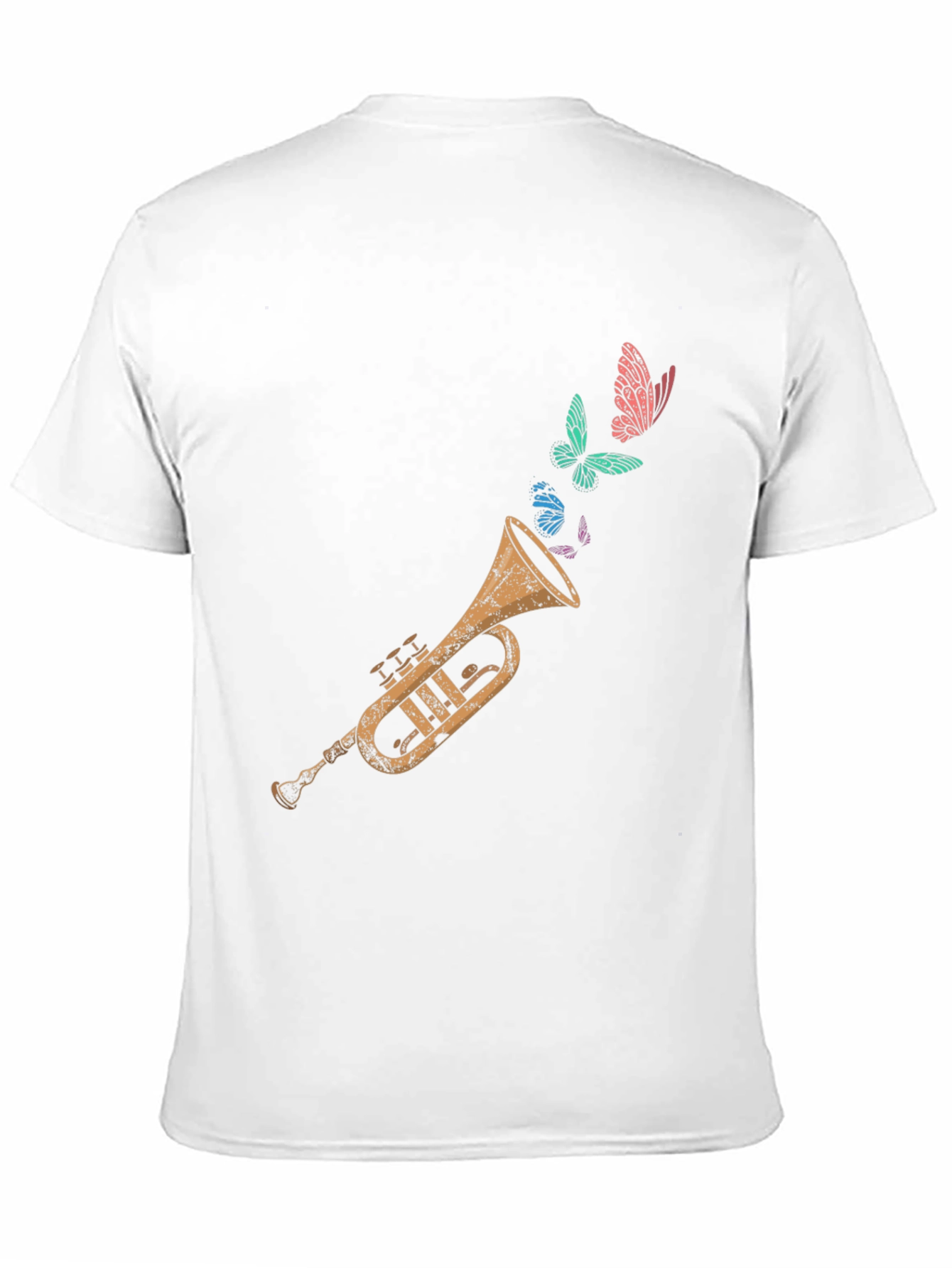 Trumpet and Butterfly Graphic Tee