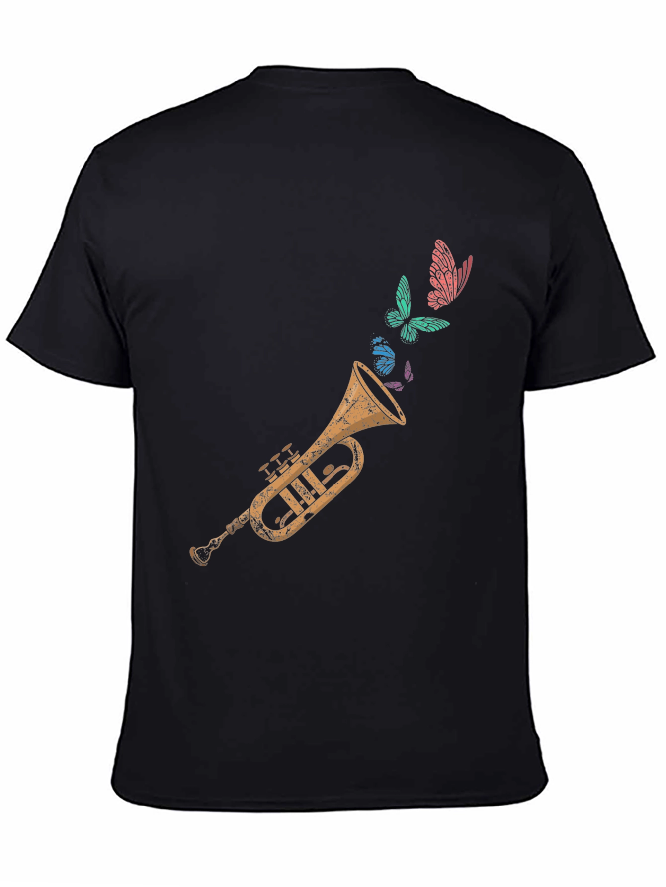 Trumpet and Butterfly Graphic Tee
