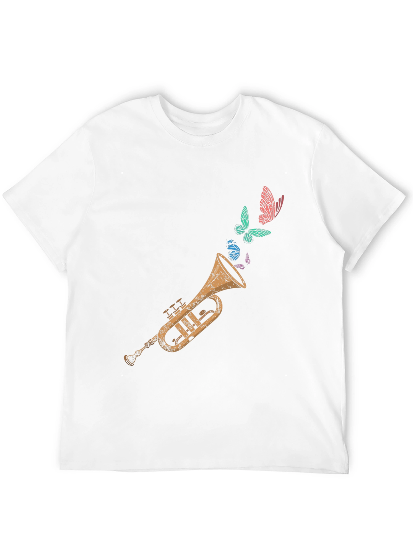 Trumpet and Butterfly Graphic Tee