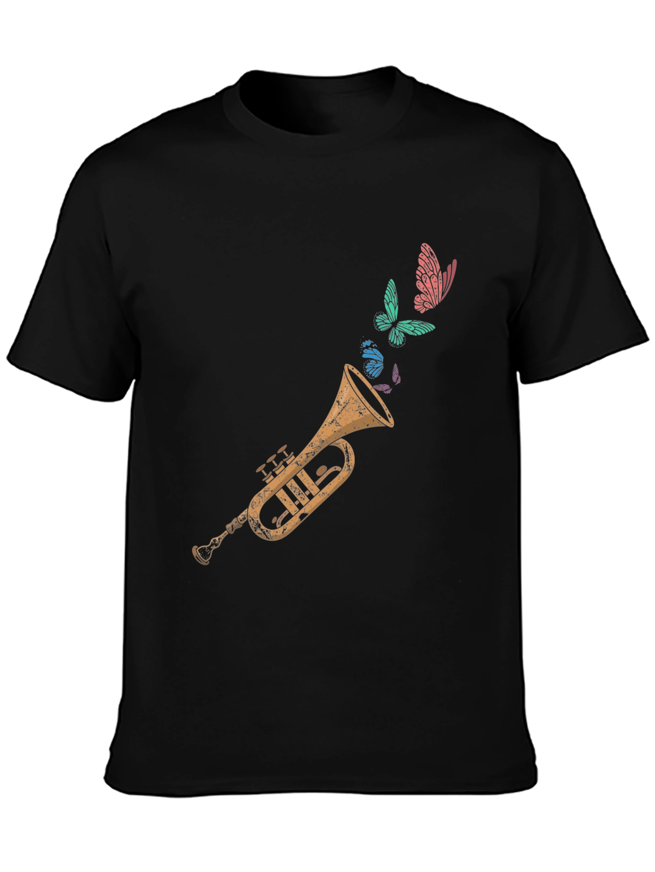 Trumpet and Butterfly Graphic Tee