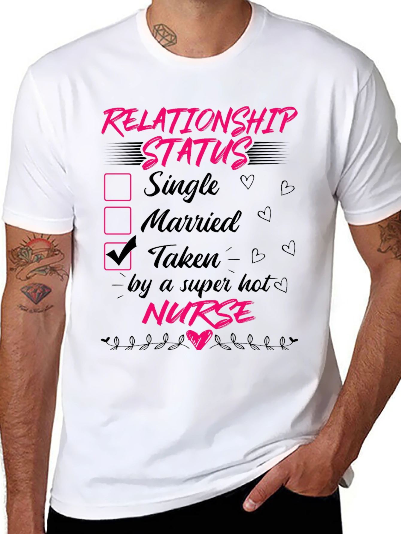 Taken by a Hot Nurse T-Shirt Novelty Graphic Tee