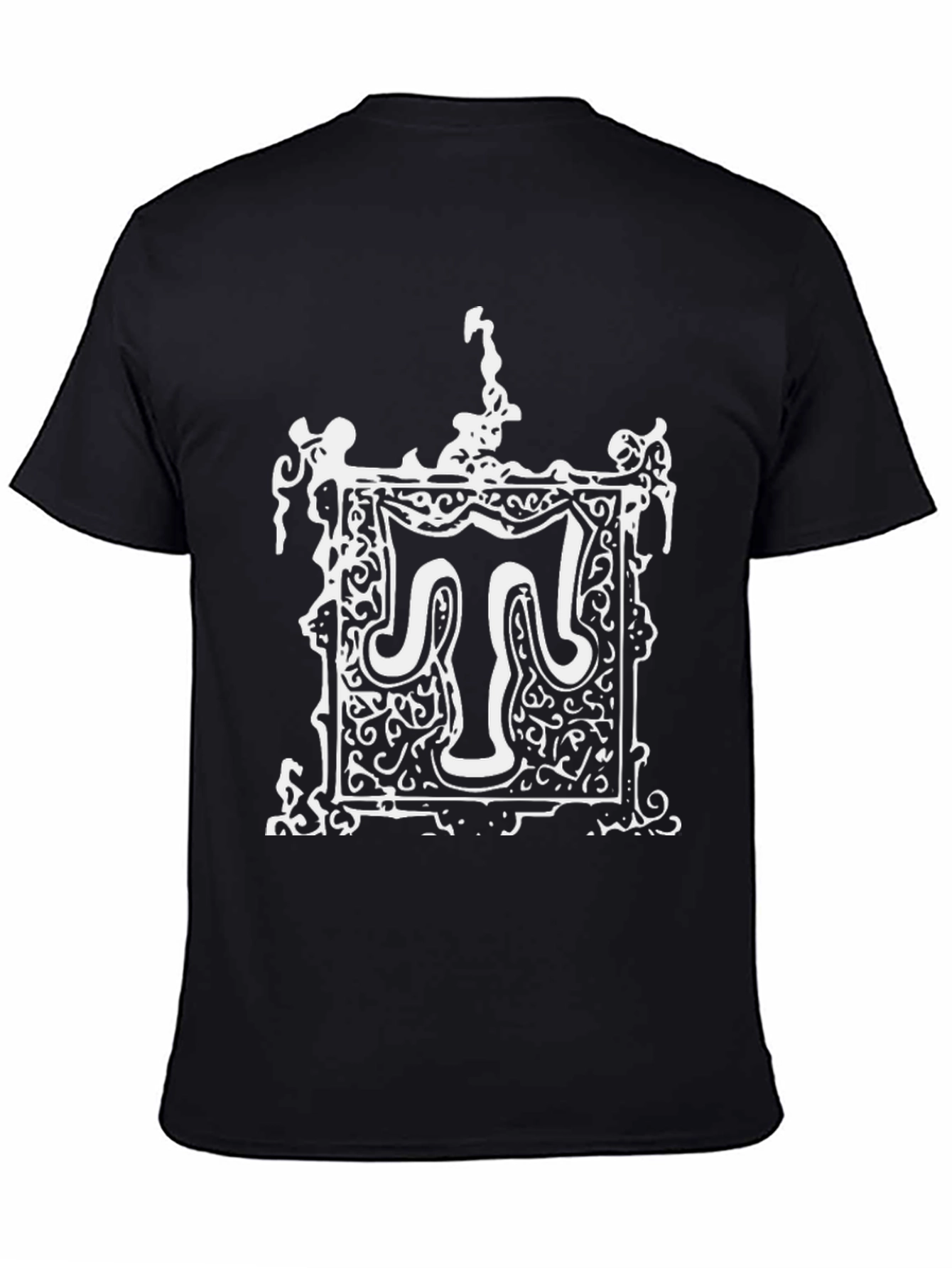 Monogram T-Shirt: Ornate Letter Graphic Tee