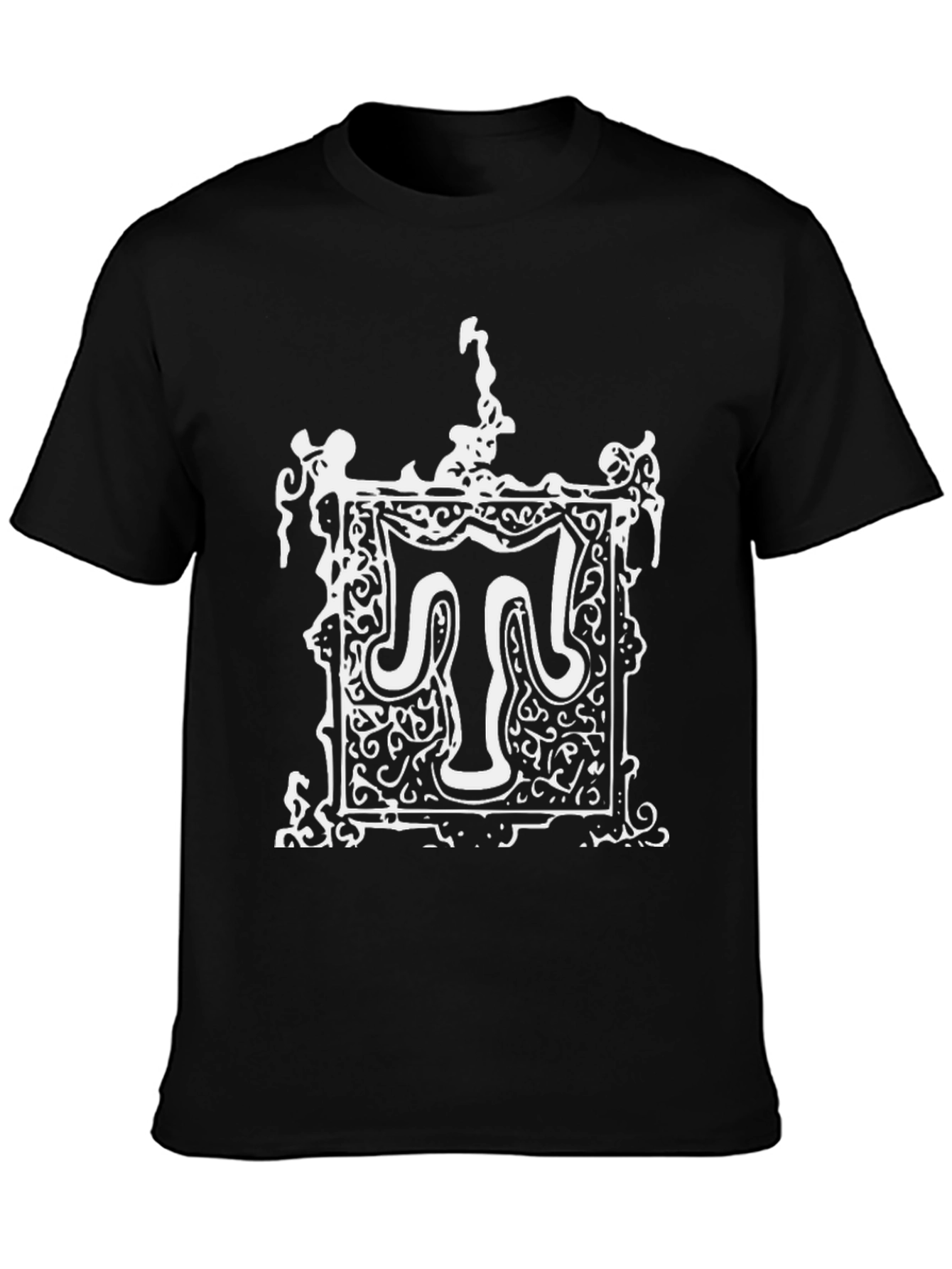 Monogram T-Shirt: Ornate Letter Graphic Tee