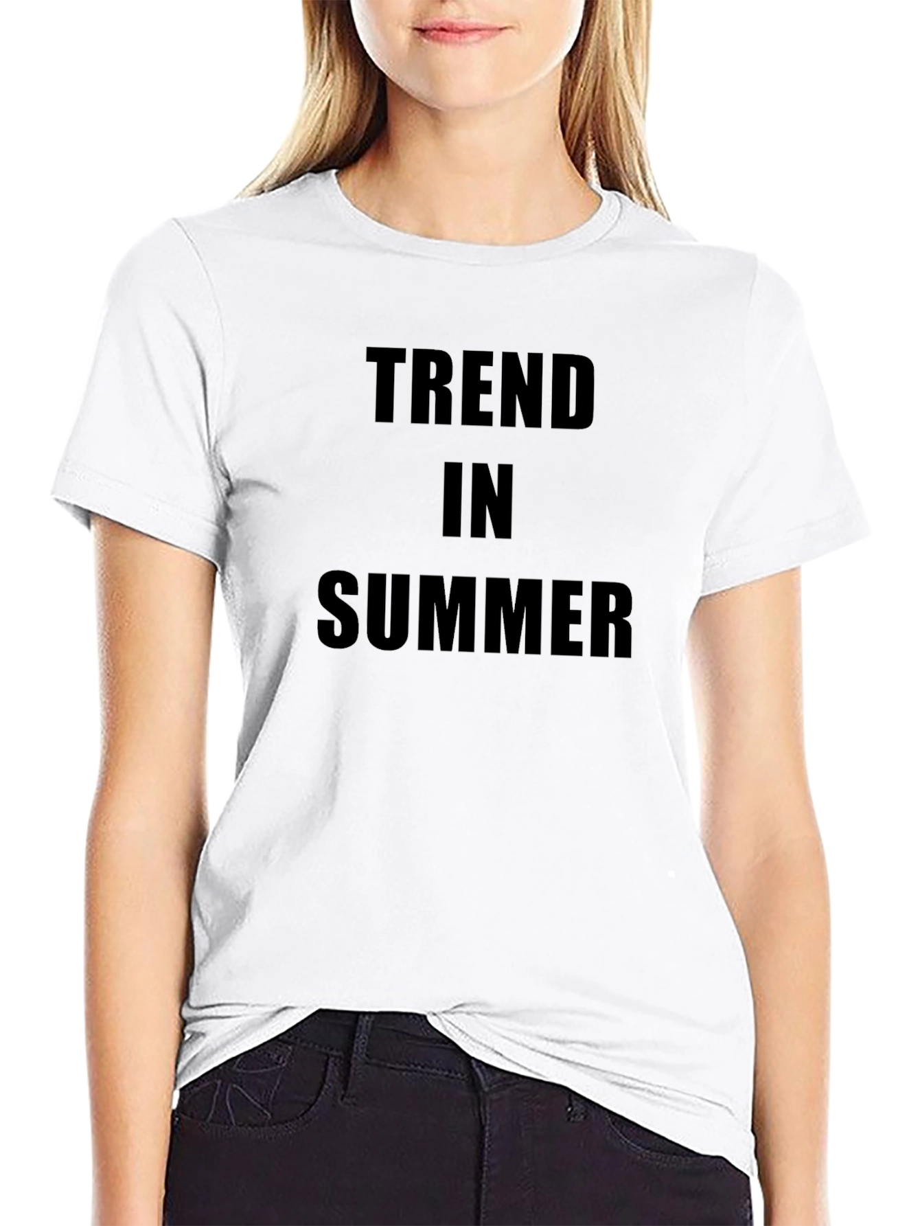 Trend in Summer Black Graphic Tee