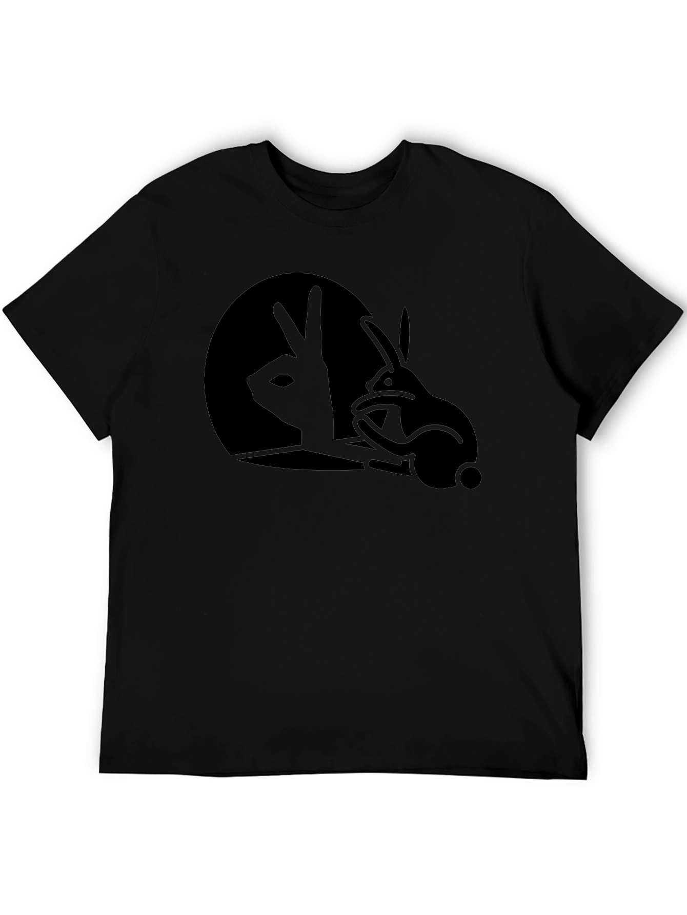 Rabbit Shadow T-Shirt - Black