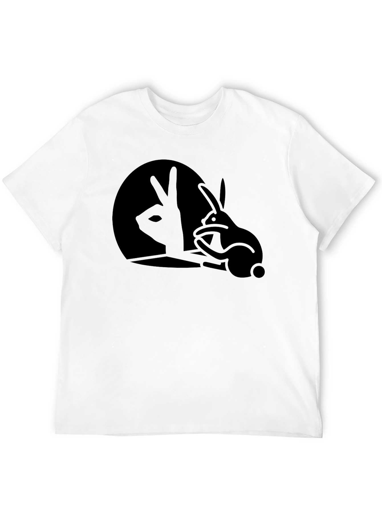 Rabbit Shadow T-Shirt - Black
