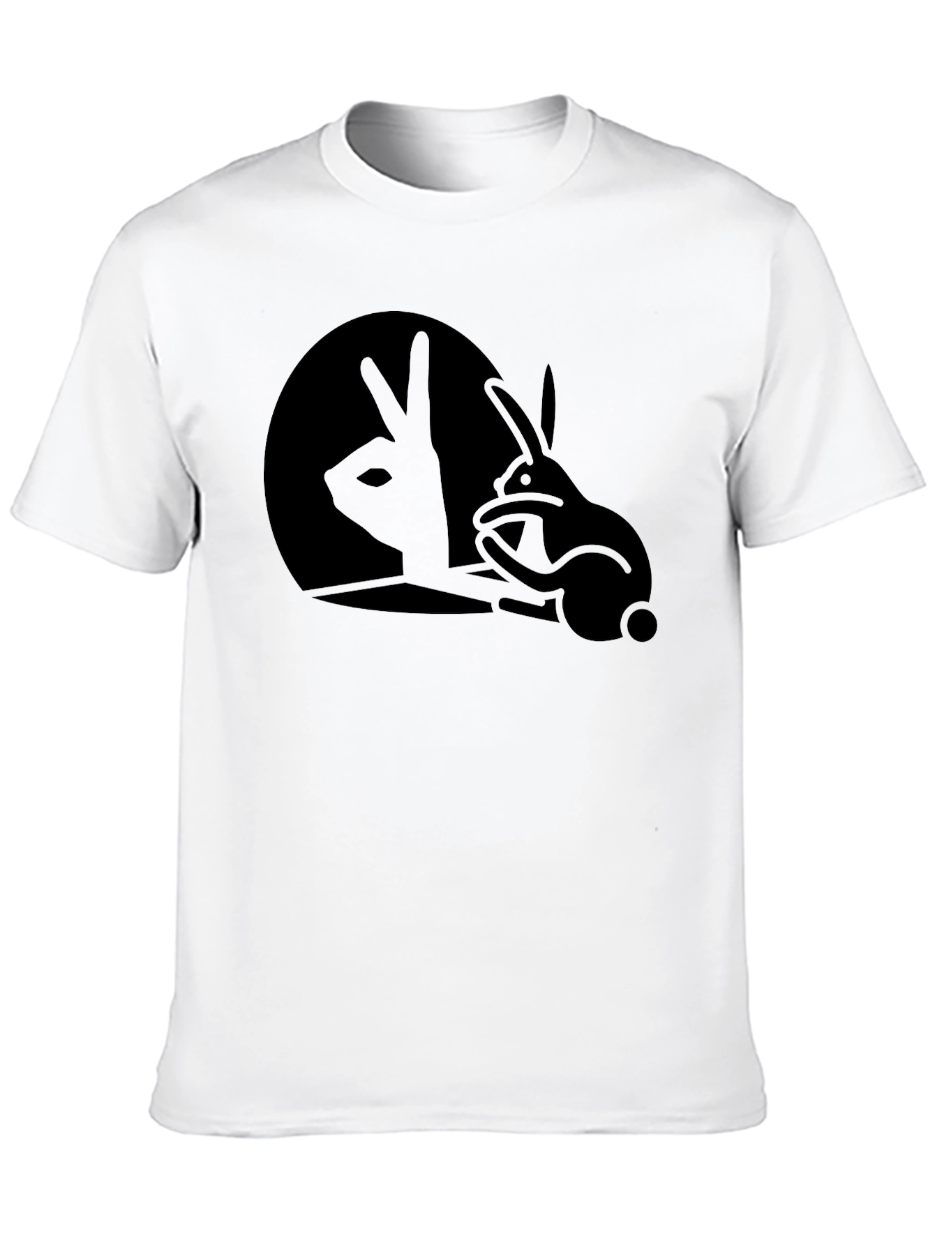 Rabbit Shadow T-Shirt - Black