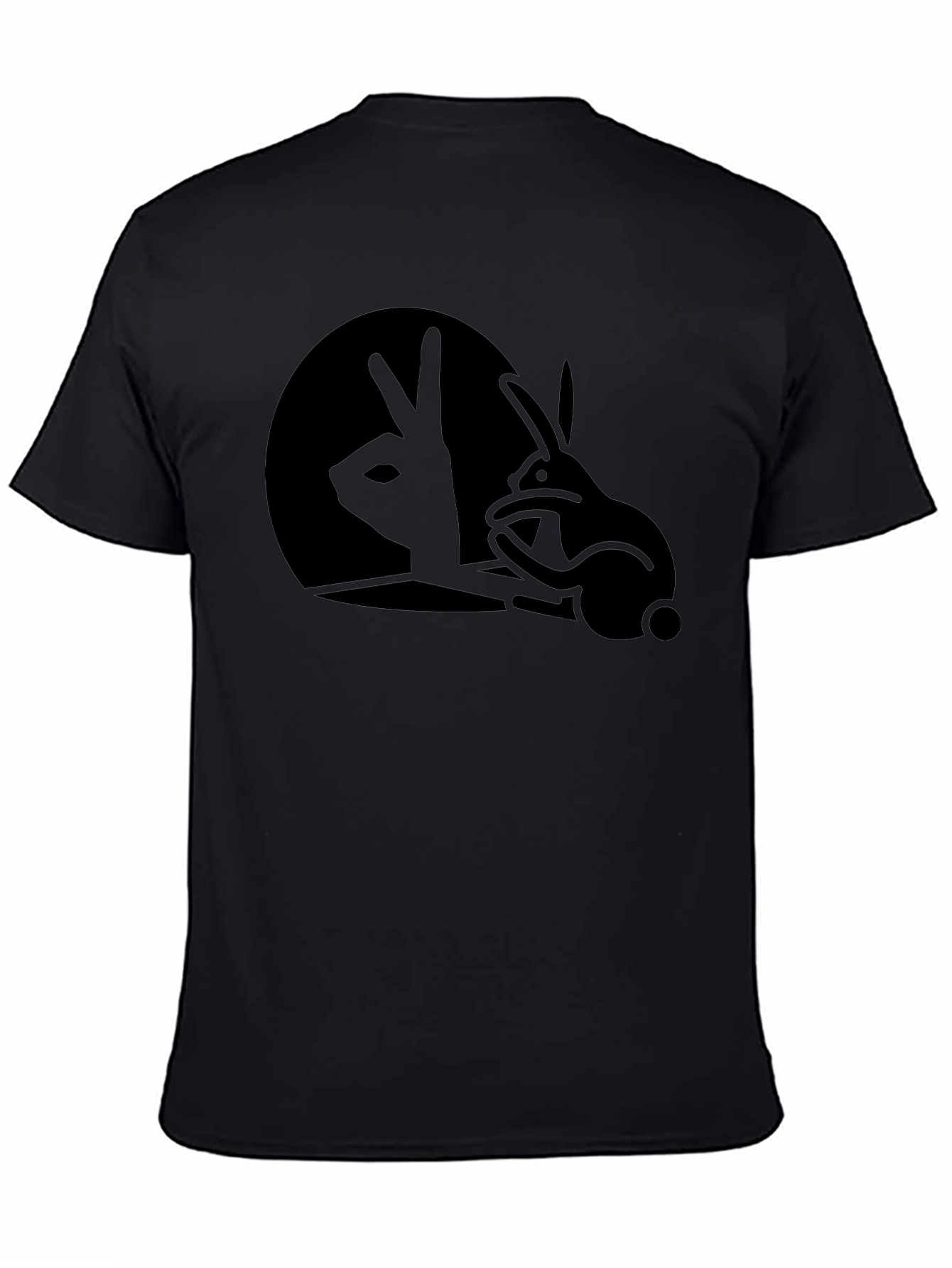 Rabbit Shadow T-Shirt - Black
