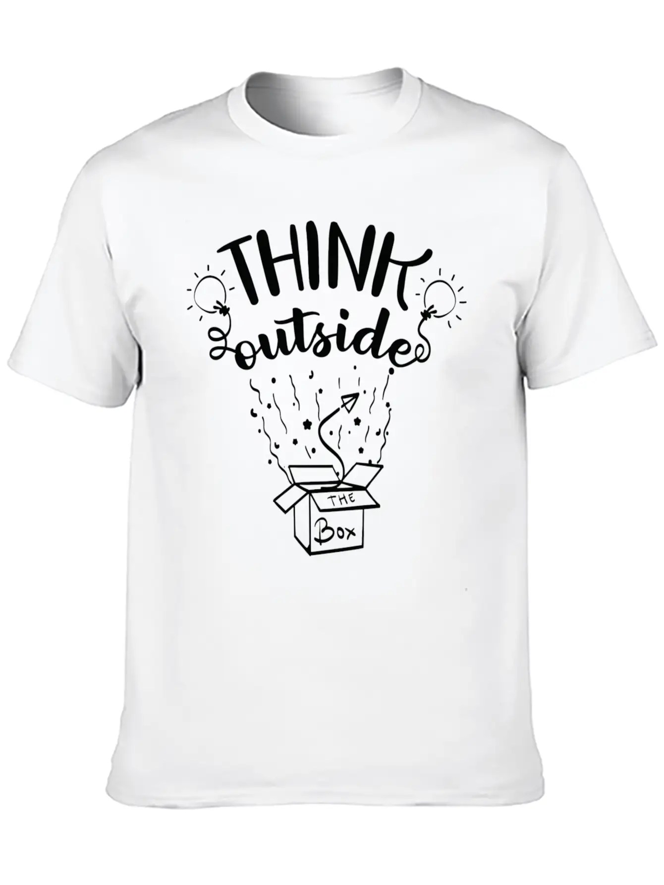 Quote Art Think Outside Unisex Casual T-Shirt – Clean Design For Daily Comfort