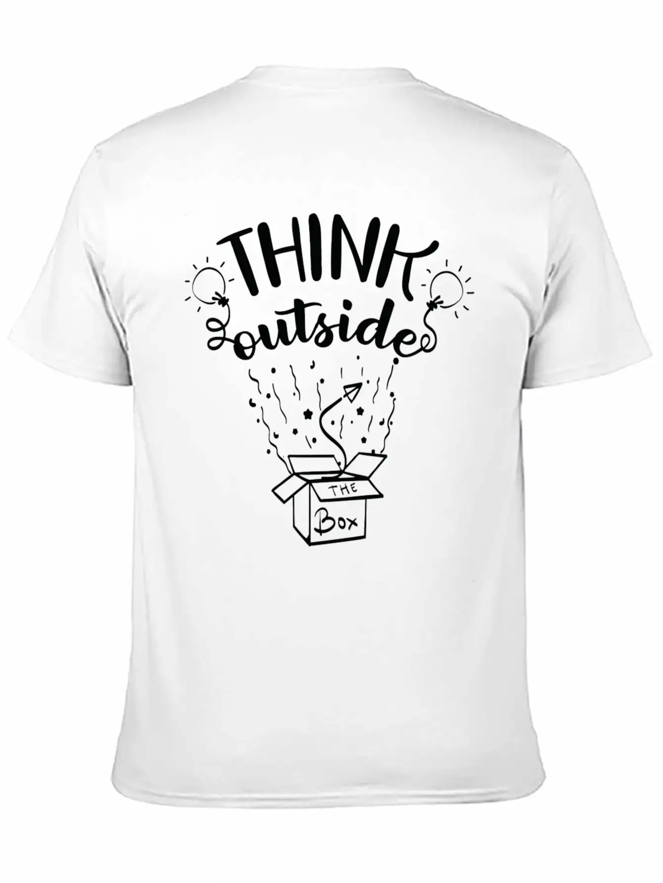Quote Art Think Outside Unisex Casual T-Shirt – Clean Design For Daily Comfort