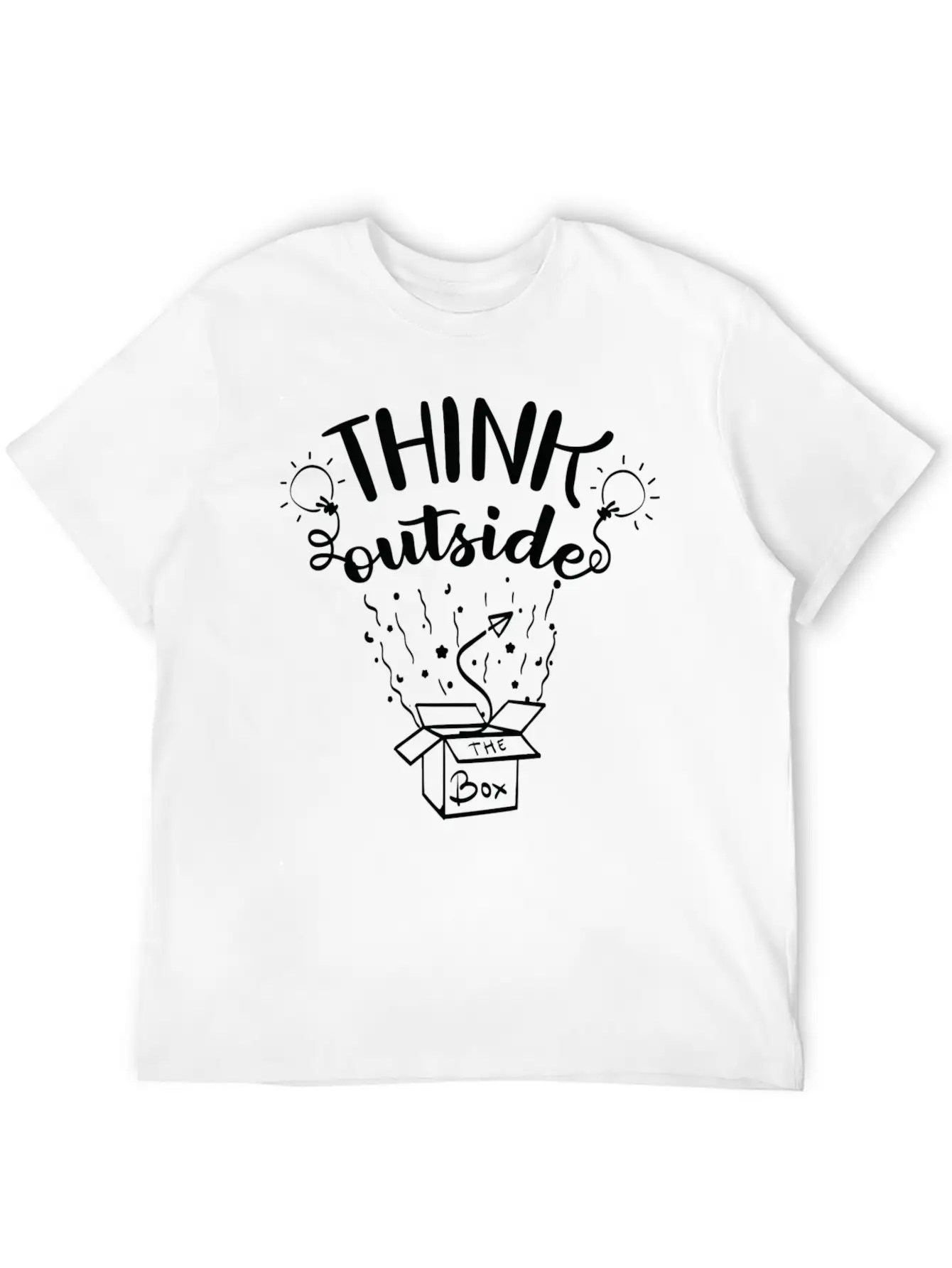 Quote Art Think Outside Unisex Casual T-Shirt – Clean Design For Daily Comfort
